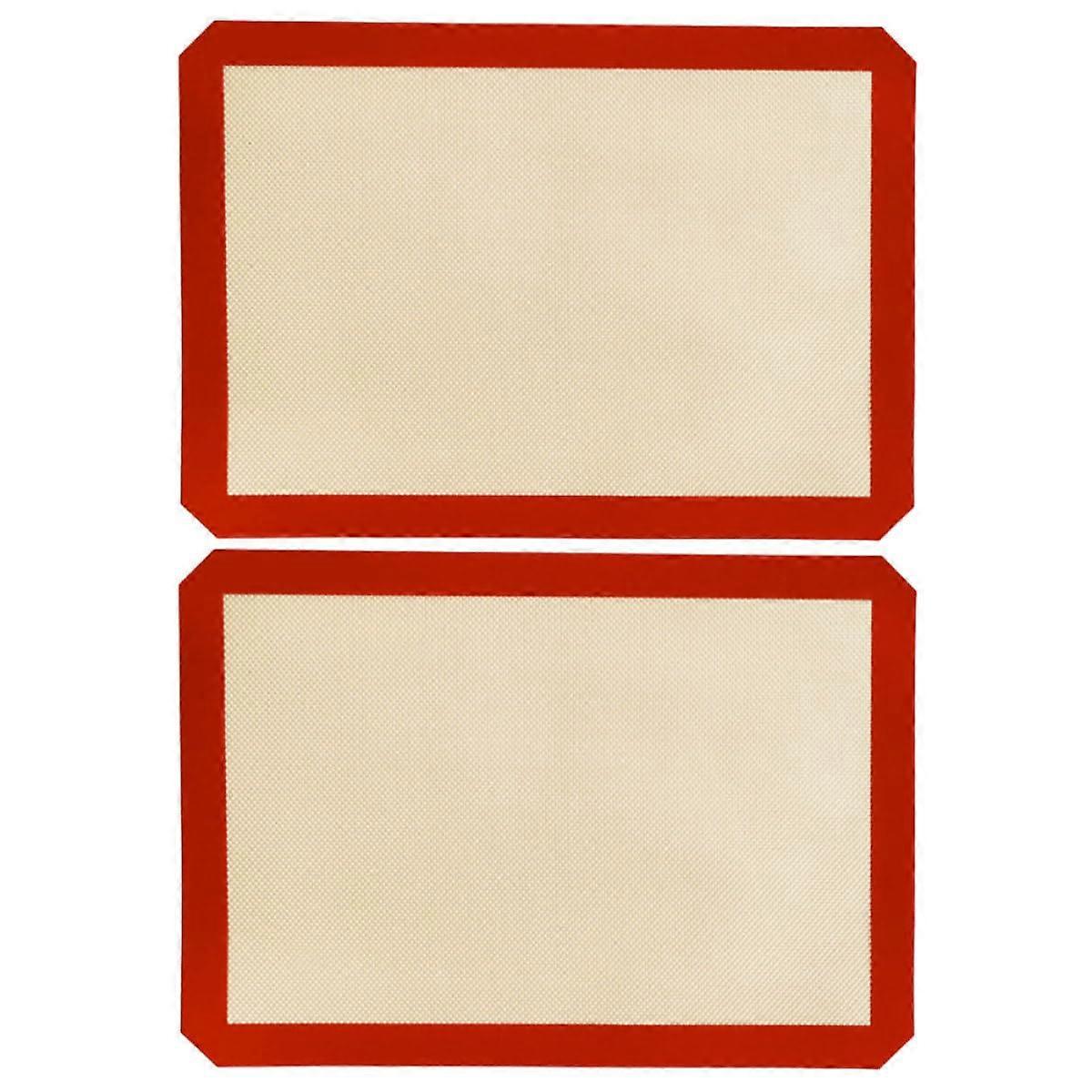 2pcs Silicone Baking Mat Sheets 30x20cm Nonstick Heat Resistant for Macaron Pastry Cookies