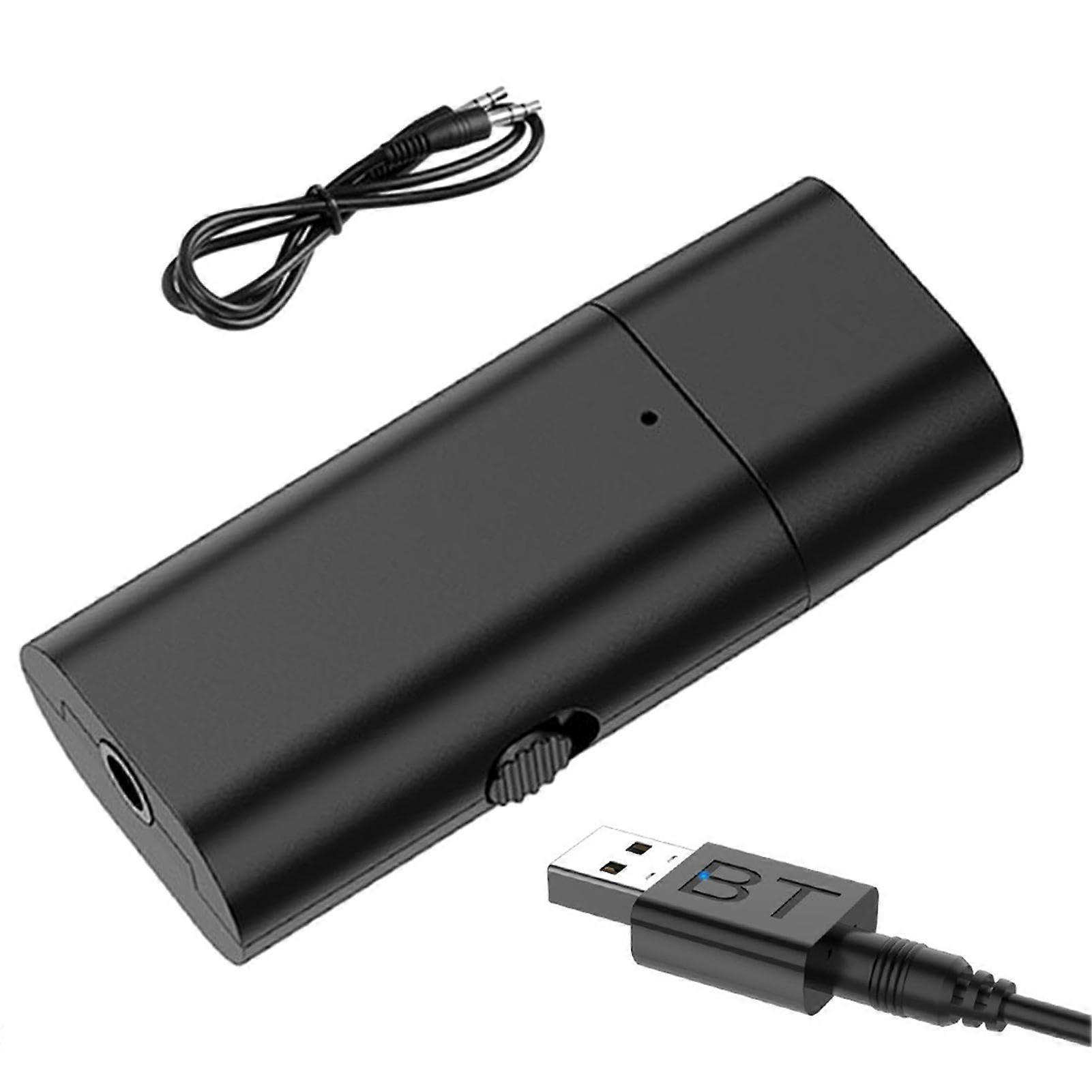 Bluetooth 5.3 Wireless Car Audio Adapter 2in1 Low Latency Transmitter Receiver with 3.5mm Jack