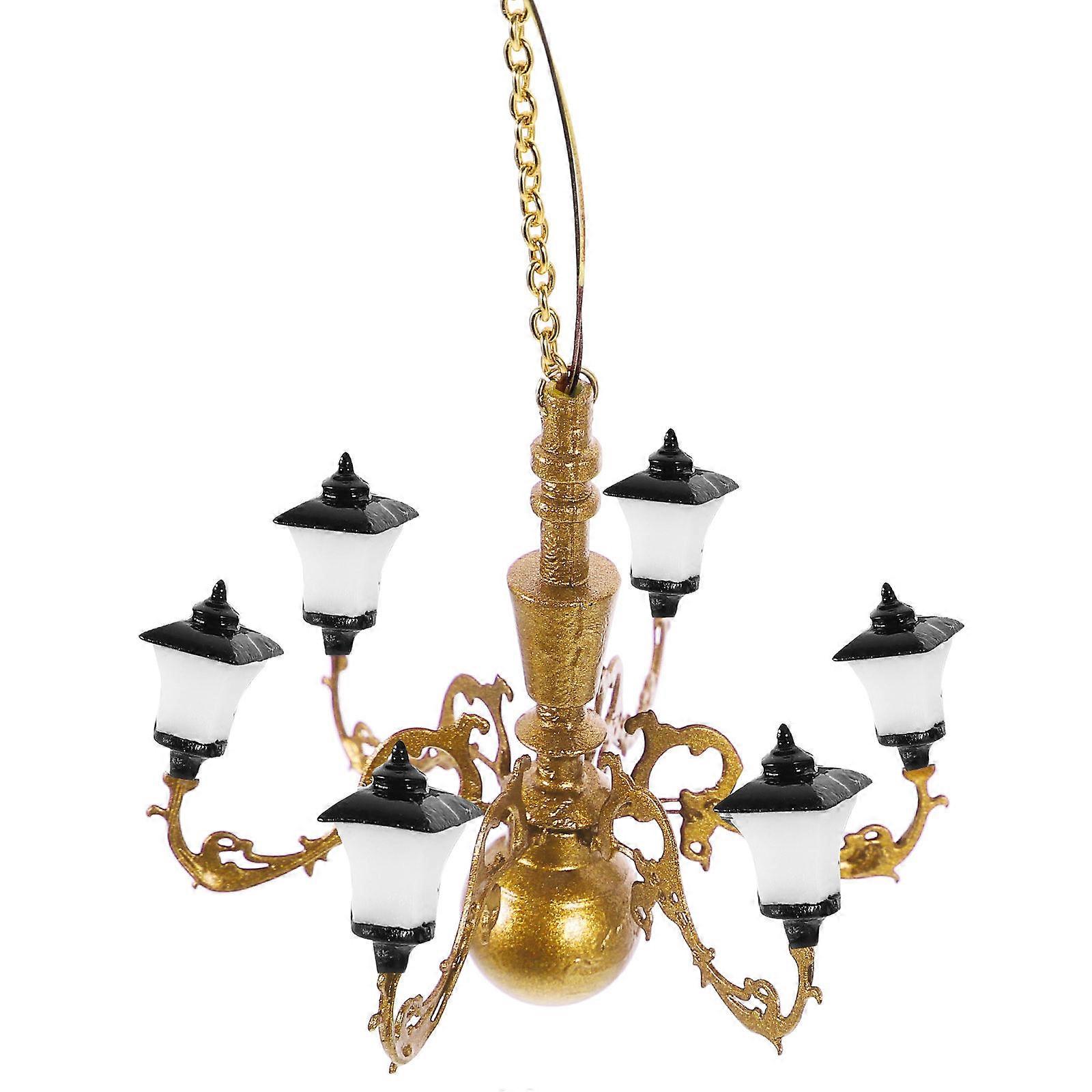 Miniature Lamp Tiny House Ceiling Lamp for Landscape Decoration 4Pcs