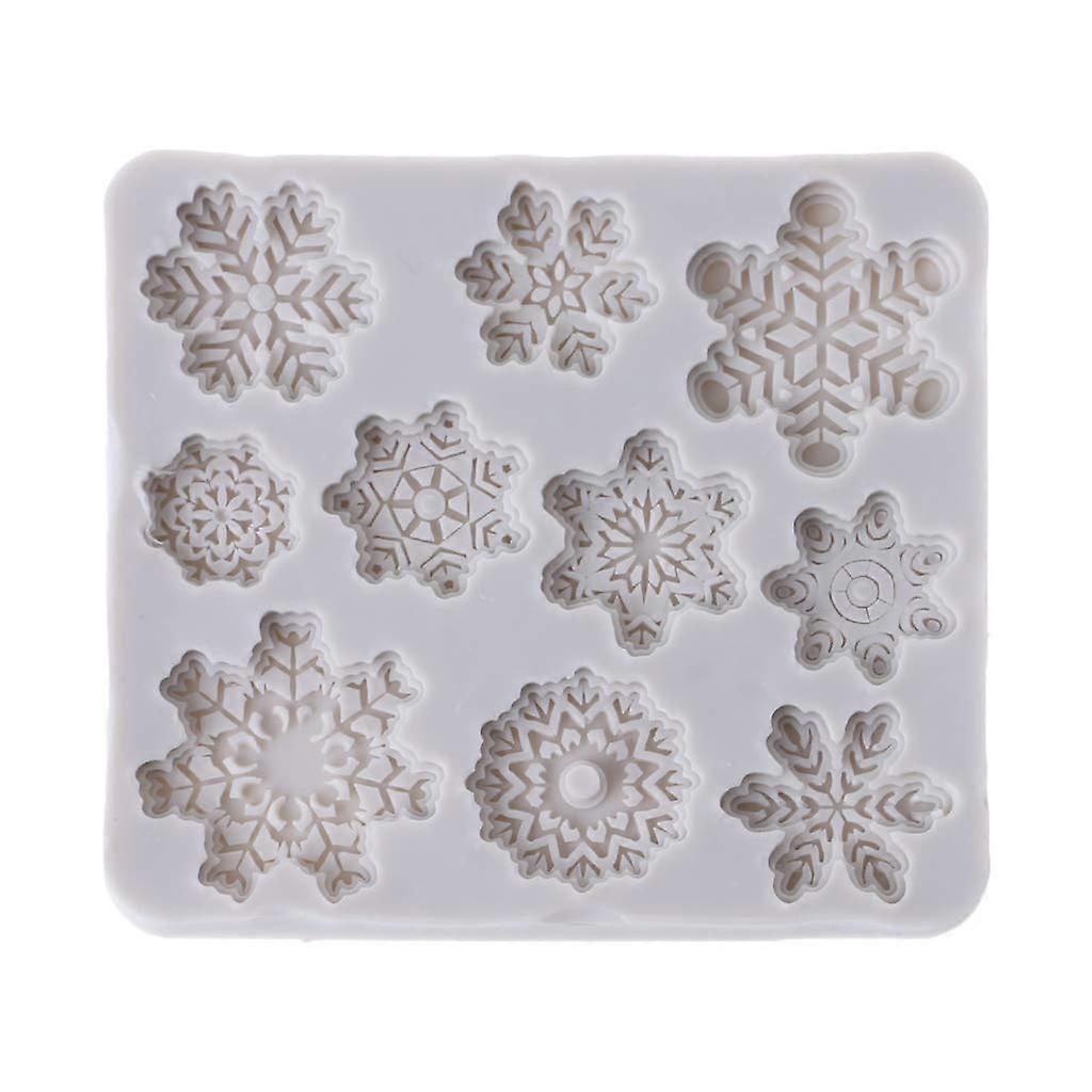 Christmas Snowflake Silicone Fondant Cake Mold for Chocolate Candy Baking Durable and Reusable