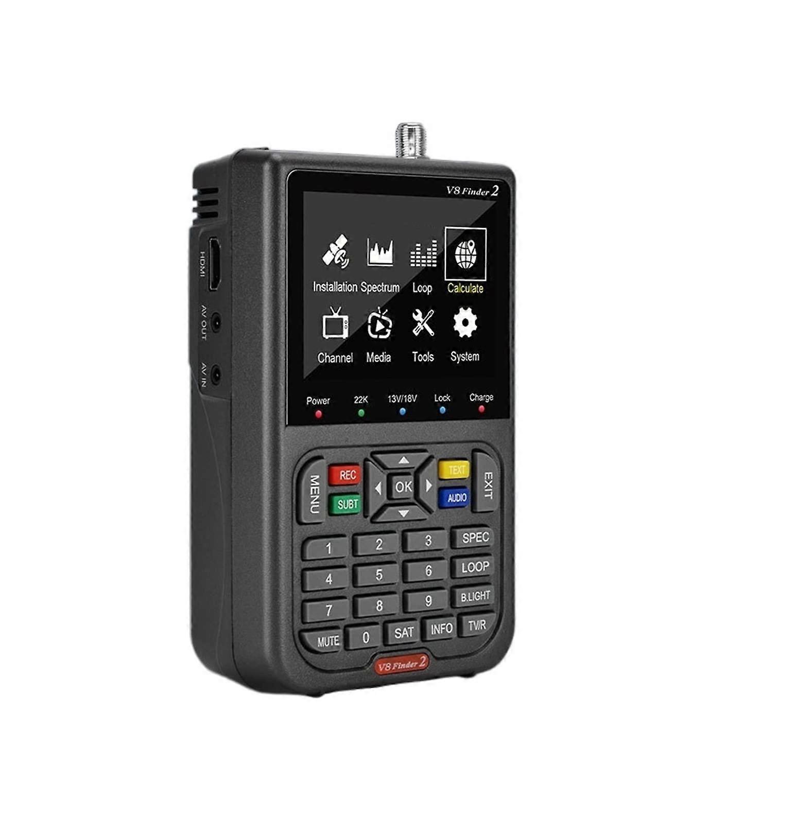 Satellite Signal Finder Meter DVBS2X/S2 Dish Alignment Tool with HD LCD Screen V8 Finder2 1080P