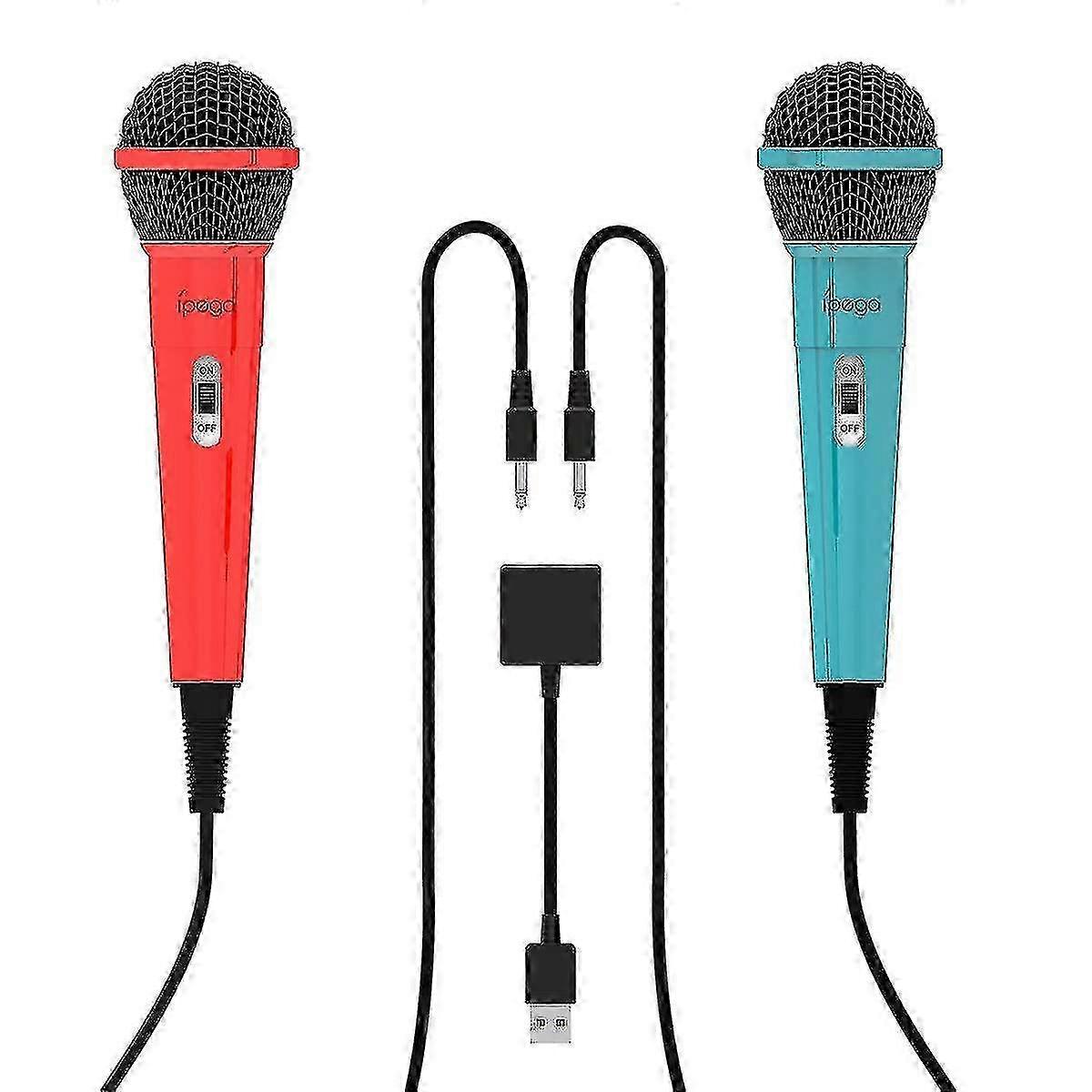Gaming microphone, dual-wire microphone with switch, compatible with PS5/PS4/Xbox One/N-Switch/PC