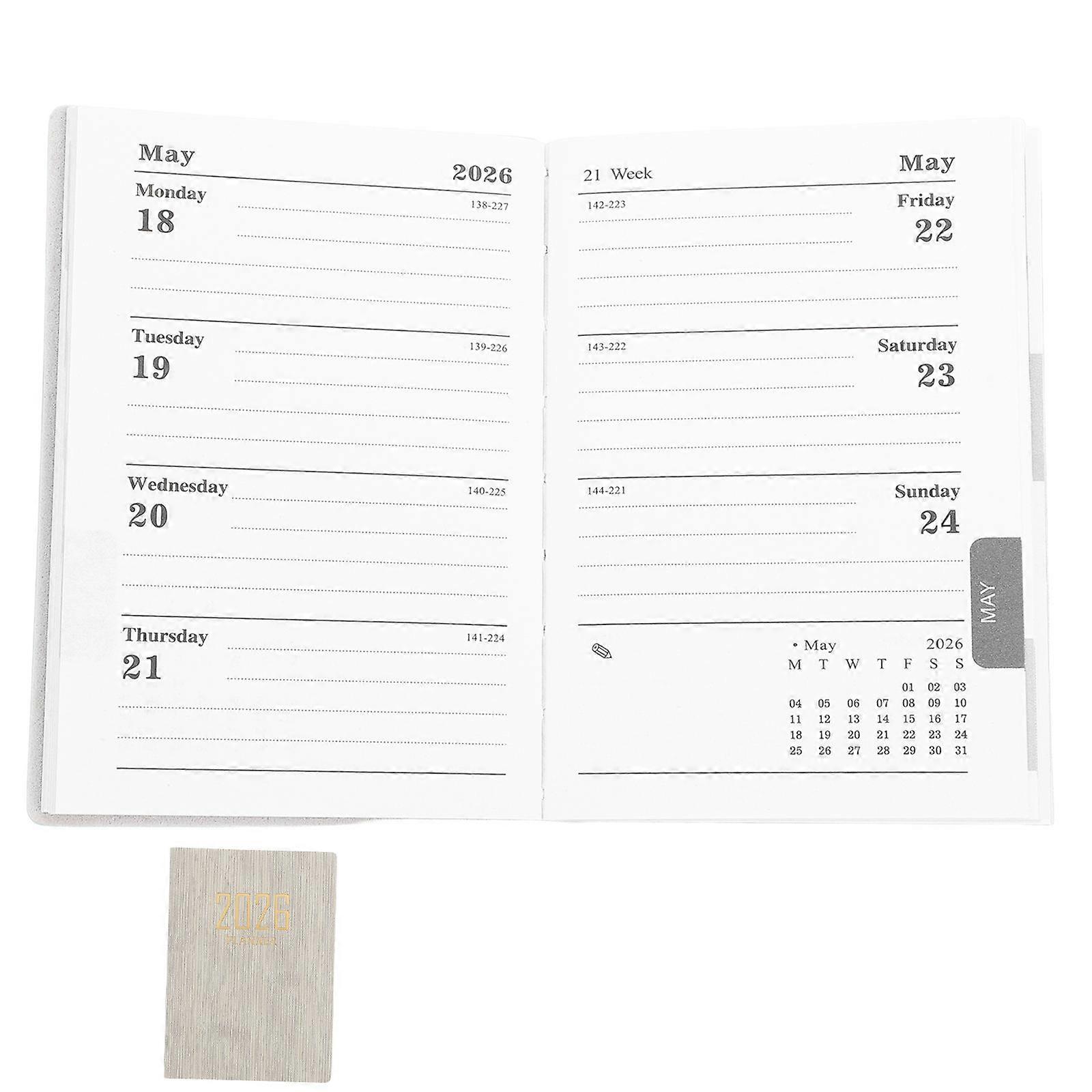 Mini Planner Daily Planning Notebook with 4Pcs for School and Office Use