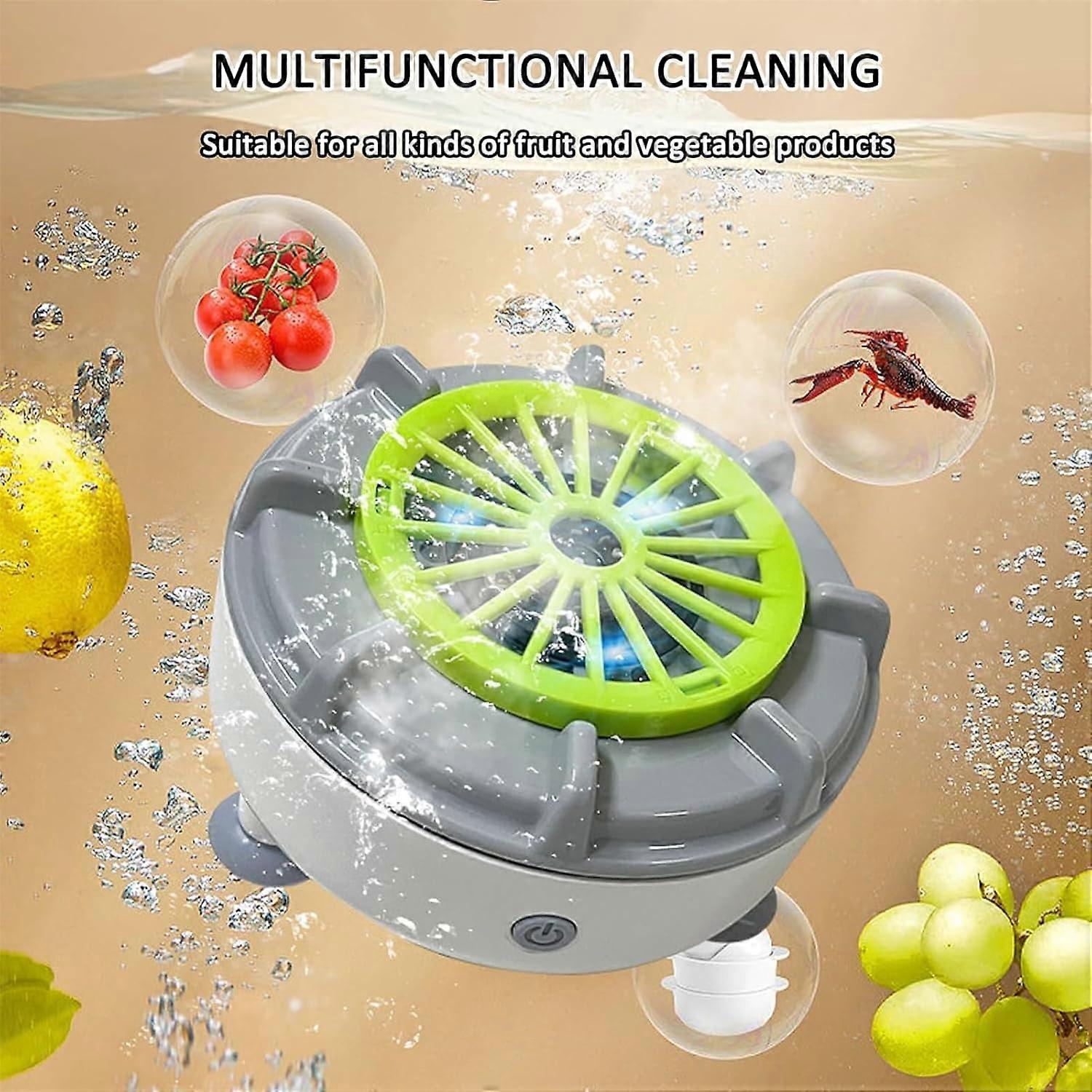 Fruit and Vegetable Cleaner Ultrasonic Deep Cleaning Waterproof USB Rechargeable with Suction Cup