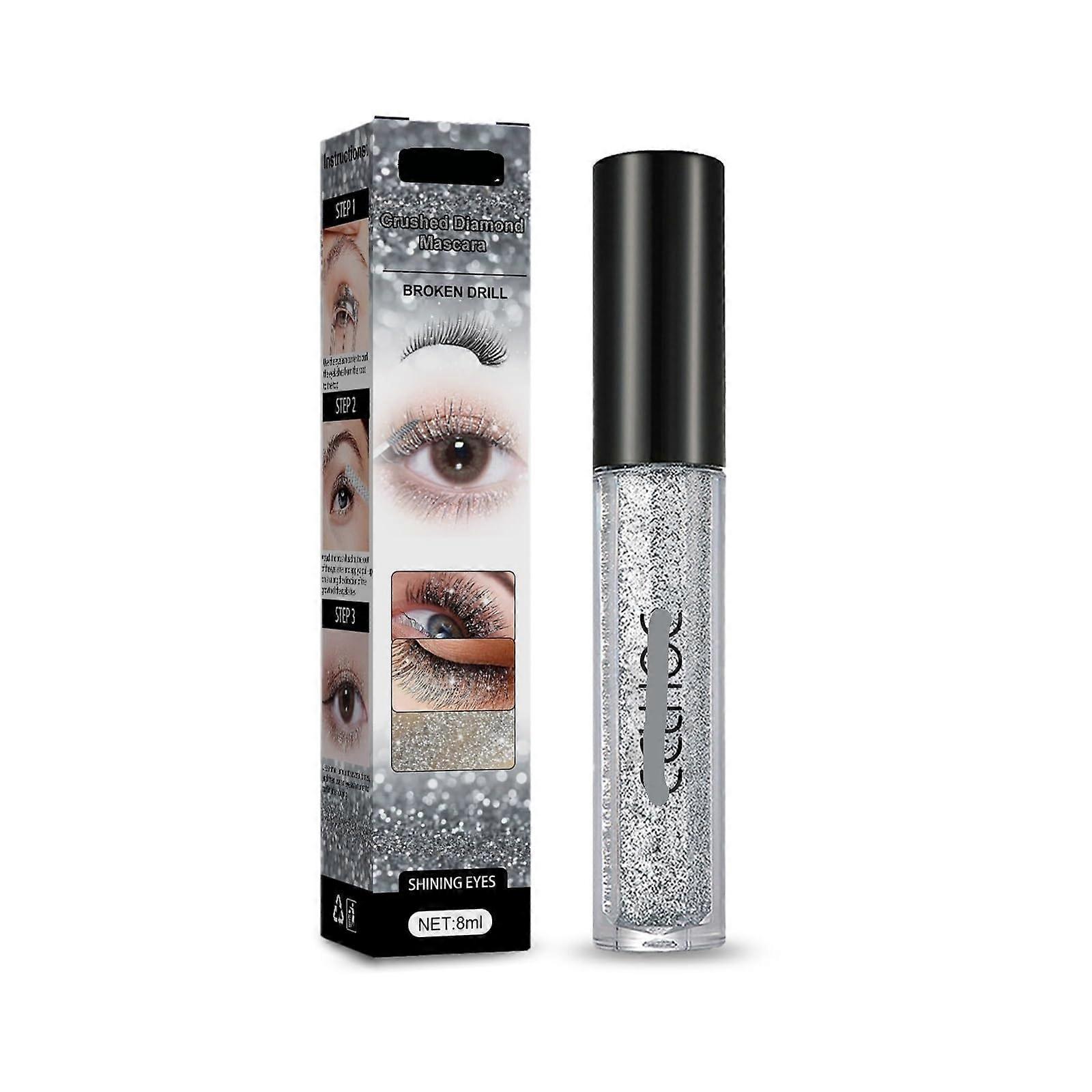 Glitter Mascara Set Waterproof Smudge Proof Quick Dry Lash Primer Triple Action Lash Boost 3PCS