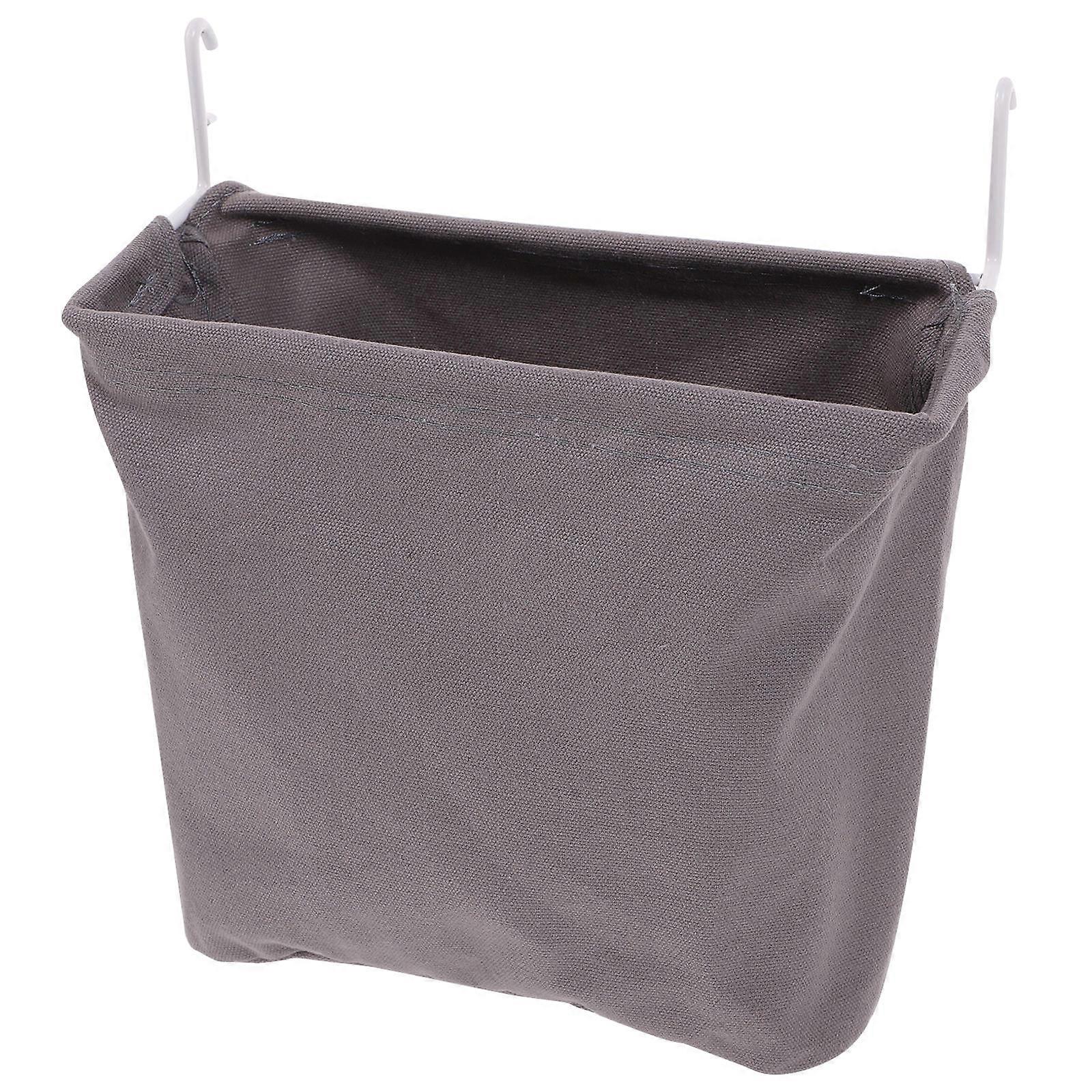 Grey Storage Basket Cloth Bag for Storage Use Pegboard Hanging