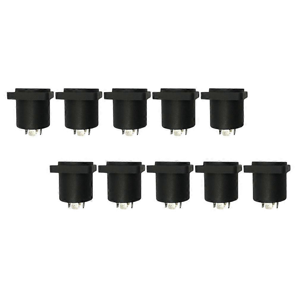 Square Stage Box Socket Speaker Box Jack Board Socket for Audio Use 10Pcs