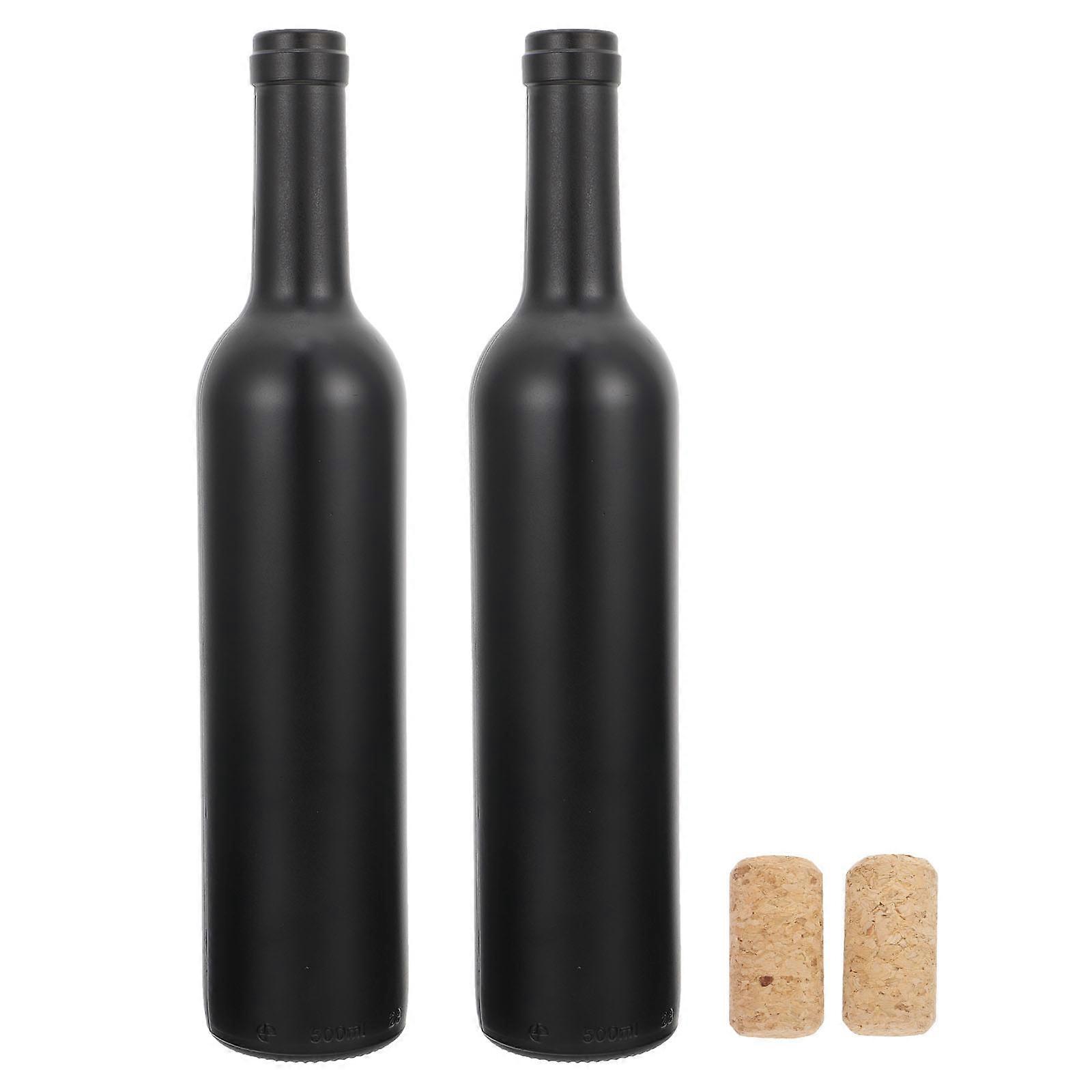 Wine Storage Bottles for Storage Use 2Pcs Empty Red Wine Bottles with Stoppers