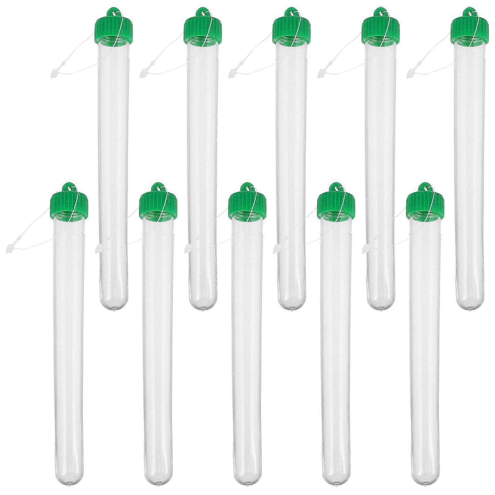 Raindrops 10pcs Small Plastic Testing Tubes with Screw Caps for Laboratory Sample Liquids Vials 20ml