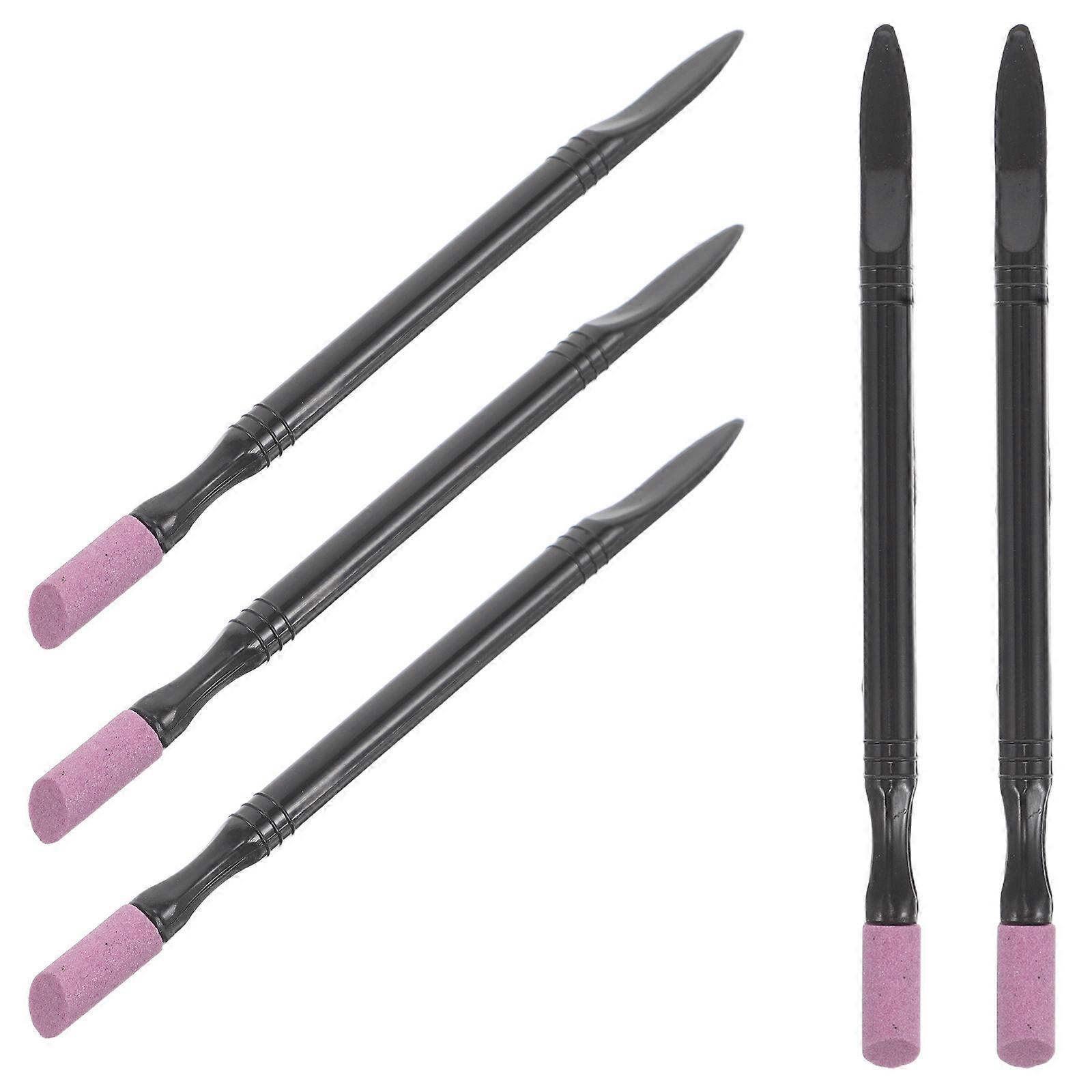 Nail Sculpting Tool Nail File Pen for Manicure 15Pcs Black Multi-Function