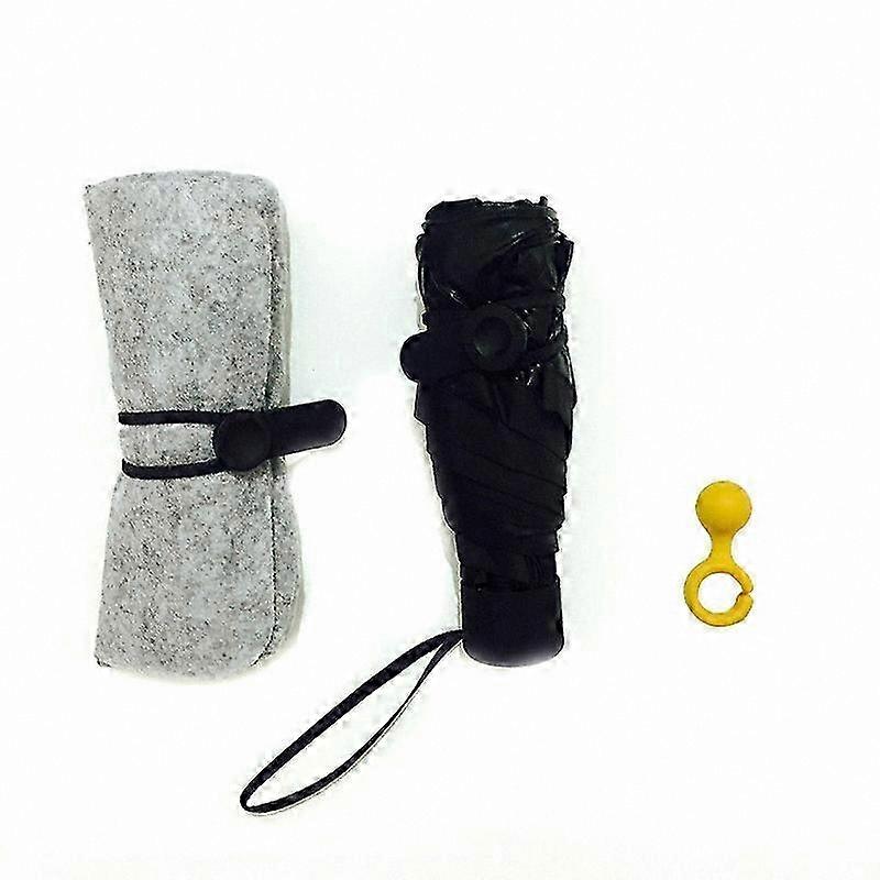 Compact 5-Fold UV Umbrella for Sun & Rain
