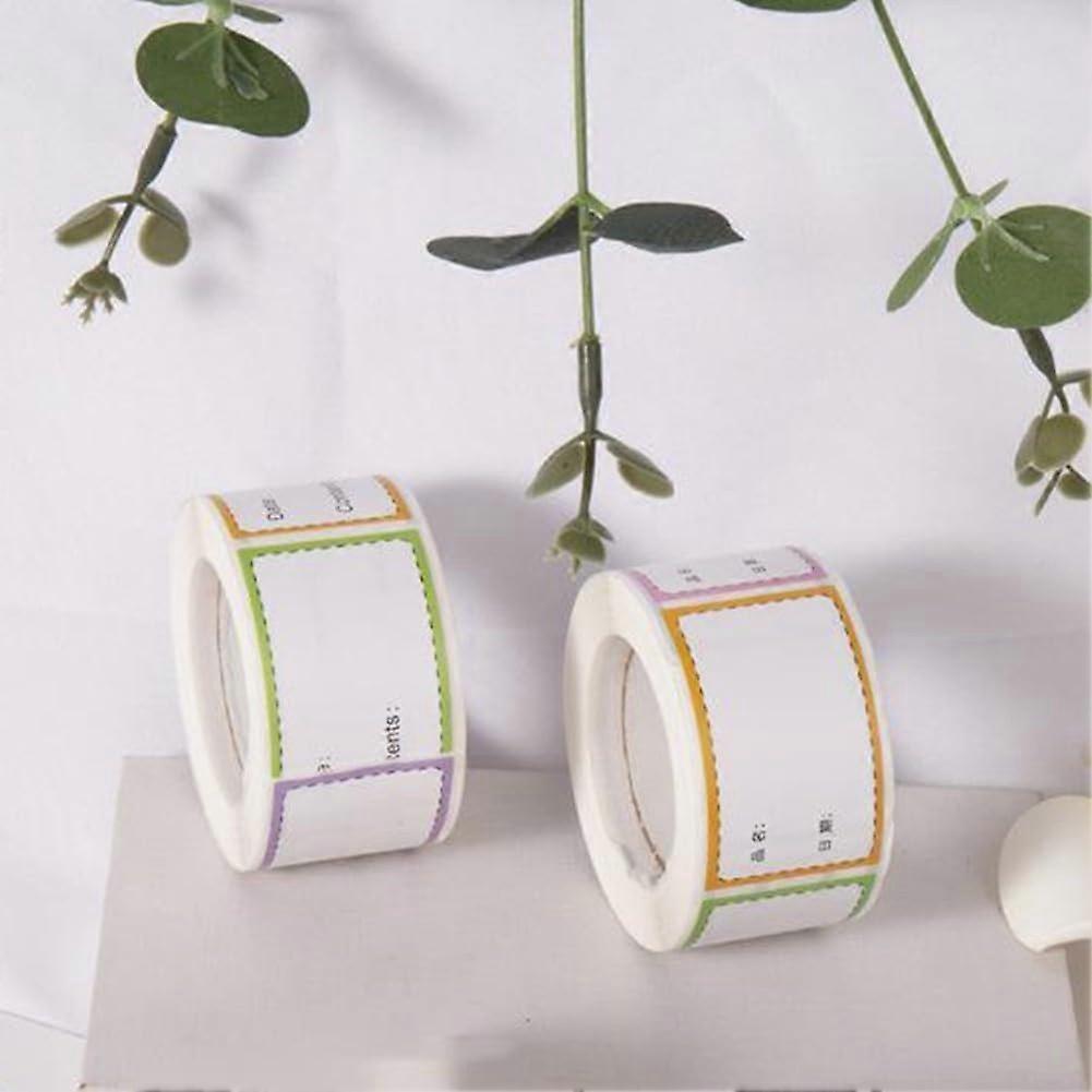 Removable Food Storage Labels Roll  Writable Kitchen Refrigerator Stickers for Containers, Jars, Bottles