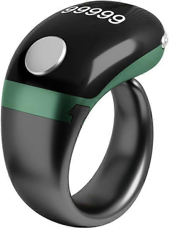 Digital Tasbih Counter Ring with OLED Display, Prayer Time Alerts, Adjustable Fit, TypeC Charging