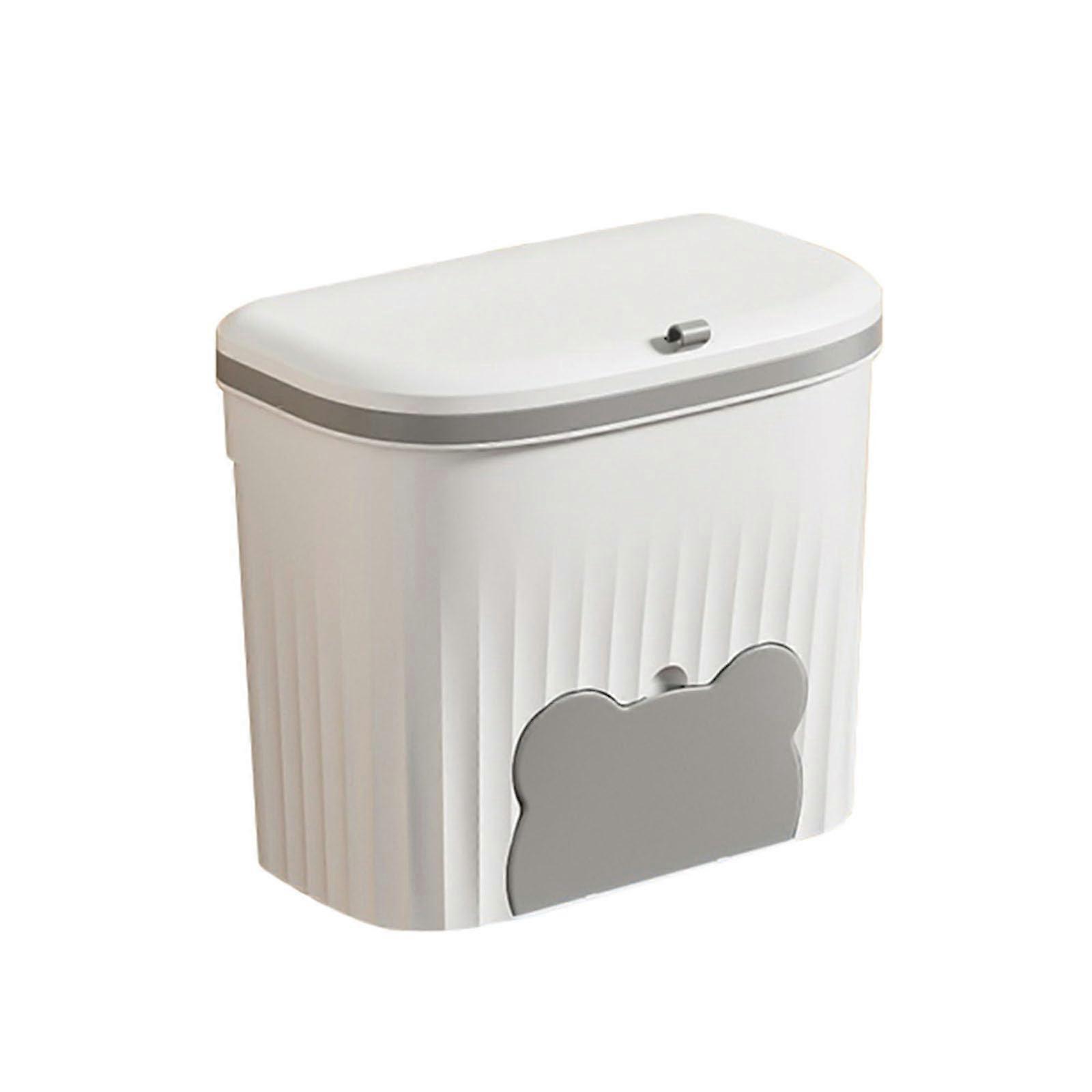 Hanging Kitchen Trash Can Wall Mounted Compost Bin with Lid for Under Sink SpaceSaving Waste Disposal