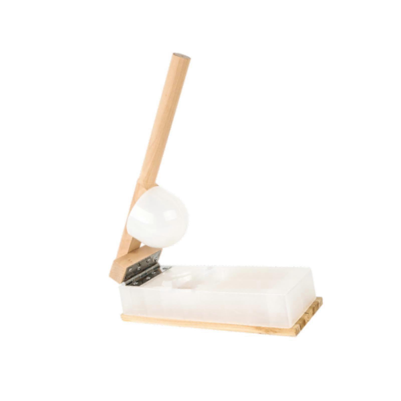 Wooden Dumpling Press and Mochi Maker with Extended Handle for Consistent Kitchen Dough Wrapping