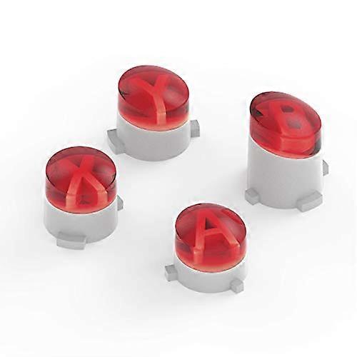 ABXY Button Set Clear Red Replacement for Xbox One S Elite Slim Controller Quick DIY Upgrade