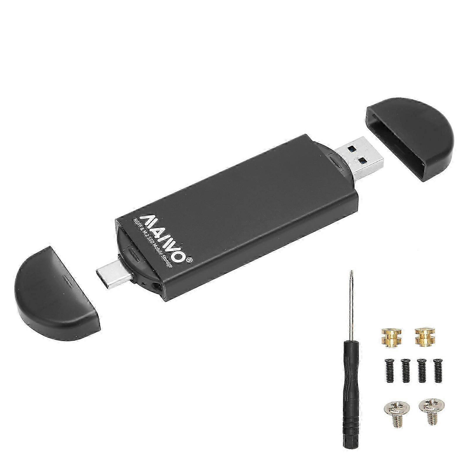 MAIWO Hard Disk Enclosure Solid State Drive Box Dual Interface M.2 SATA Computer