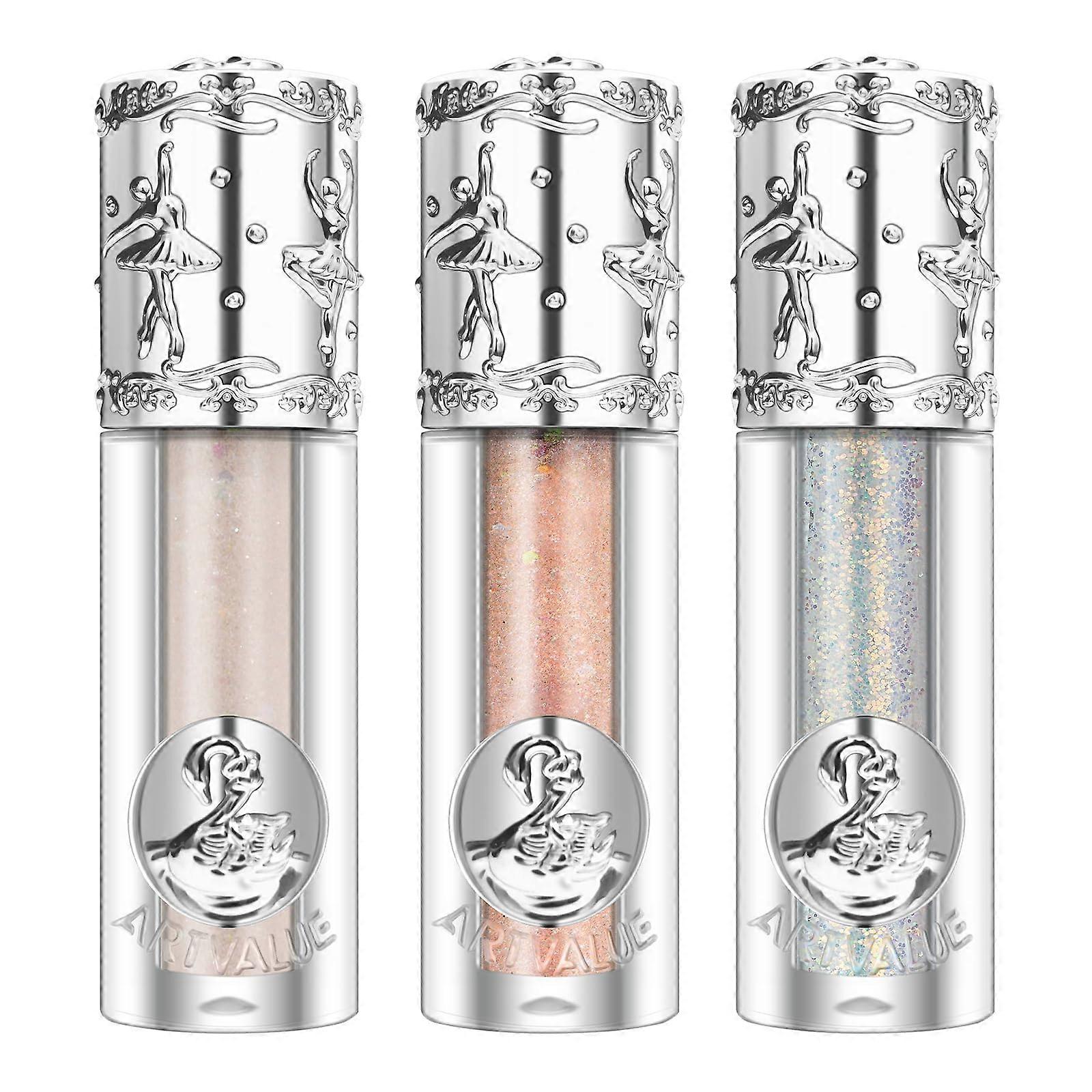 Liquid Eyeshadow Waterproof LongLasting Holographic Metallic Shimmer Eye Makeup QuickDrying