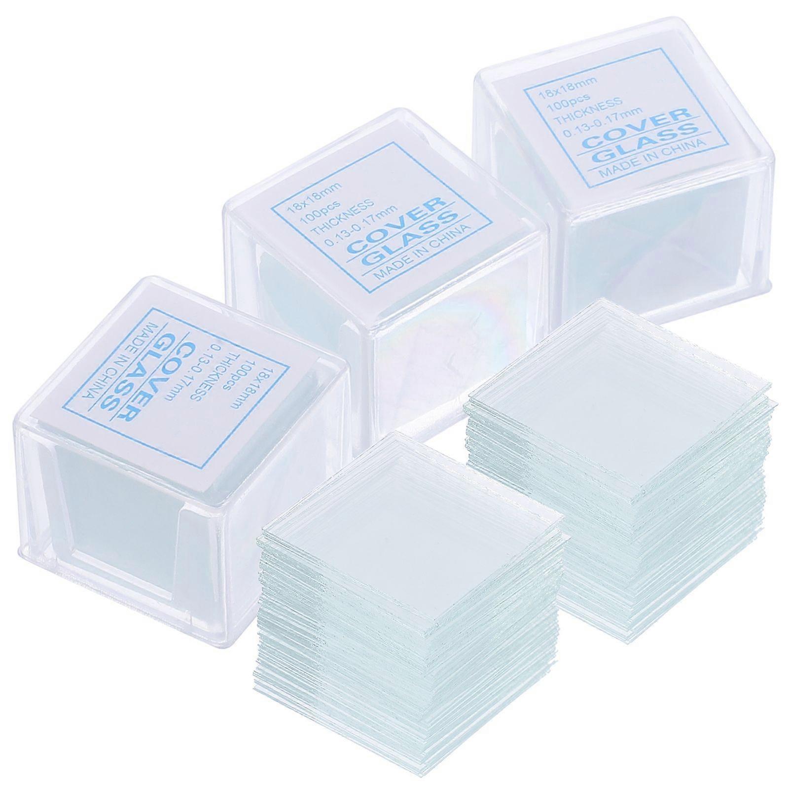 500Pcs Slides and Cover Glasses Microscope Slides Square Cover Slips Lab Accessory