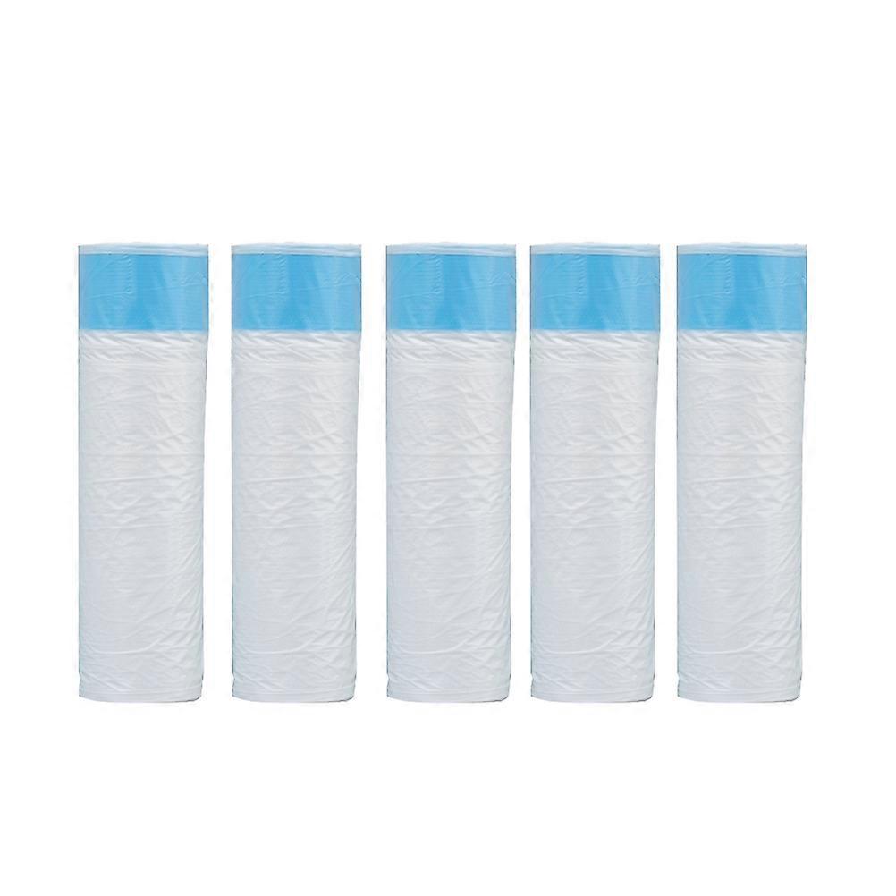 Rubbish Bags Drawstring Disposable Garbage Bags Large Capacity 5 Roll