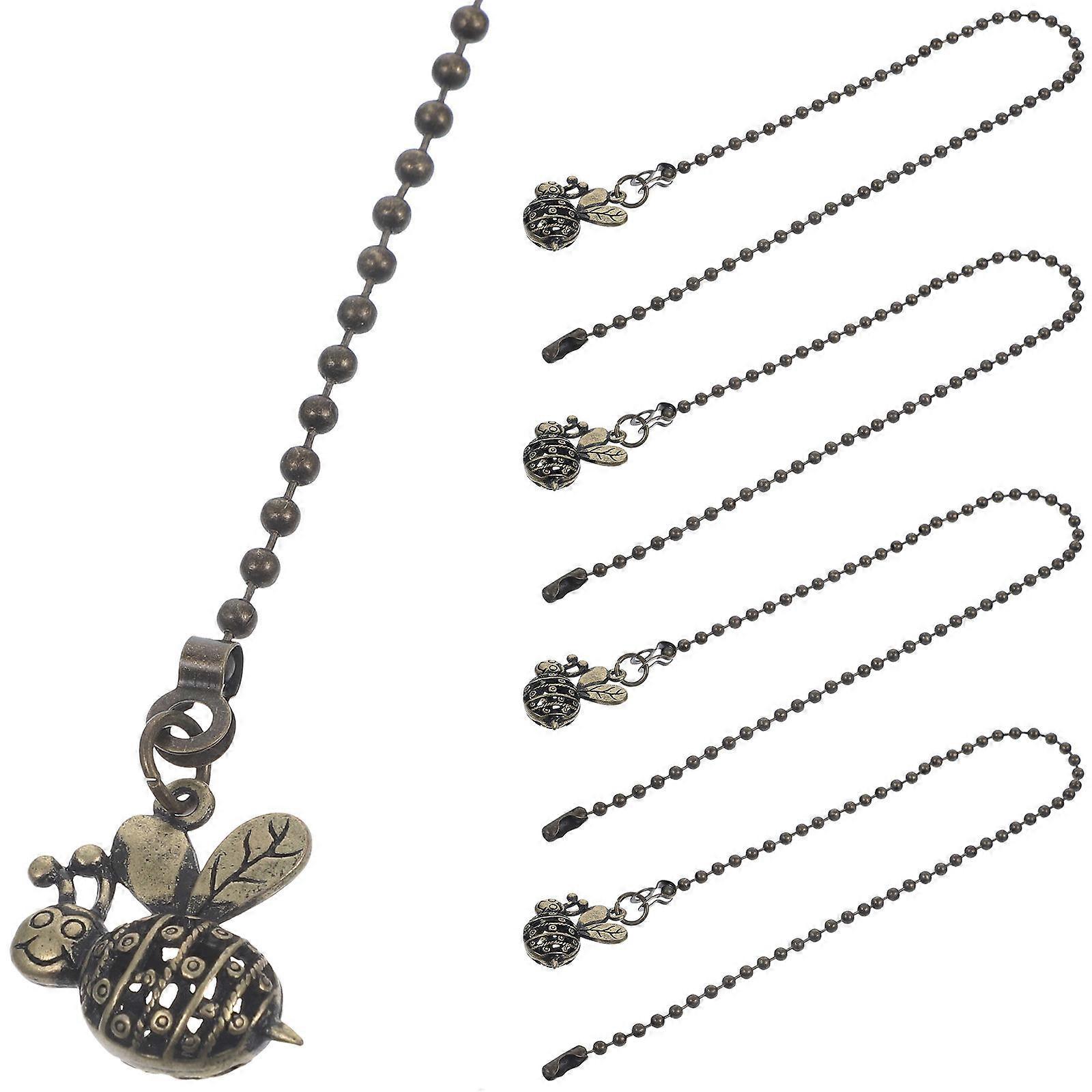 Bee Vintage Pull Chain Decorative Ceiling Fan Pull Chain Extender 5Pcs
