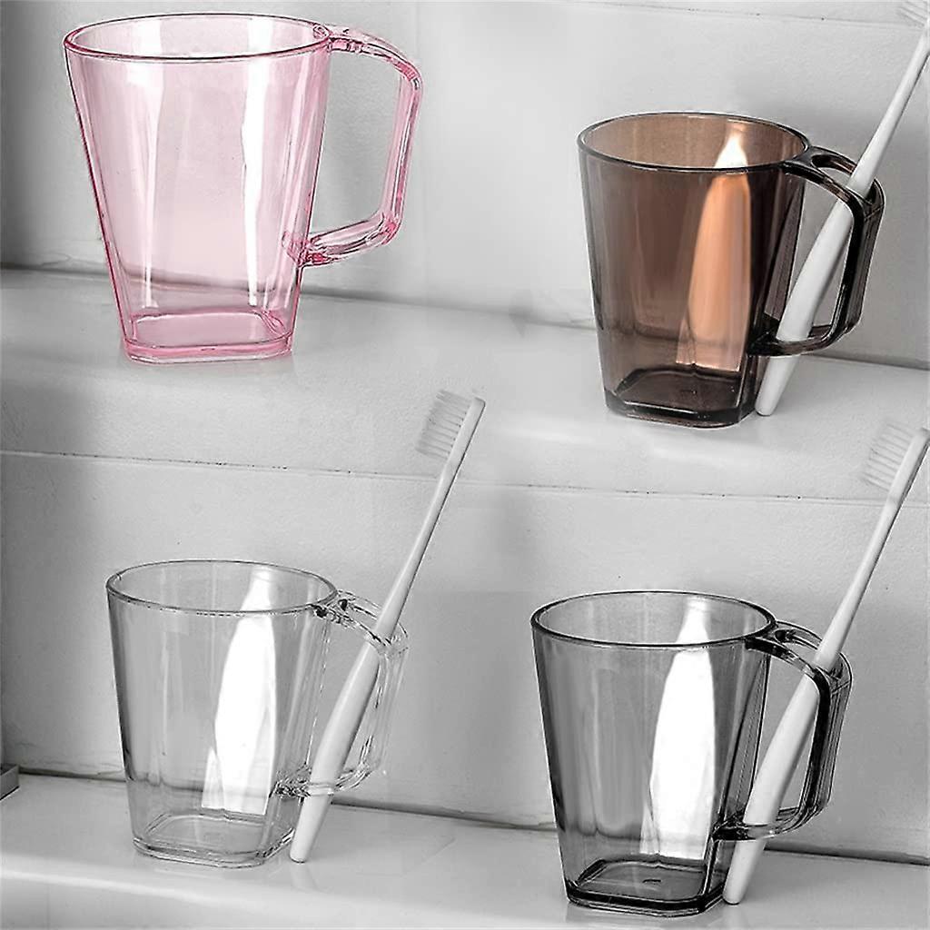 Toothbrush Cup Set with Stable Base for Bathroom Organization, 4pcs Neutral Rinse Cups
