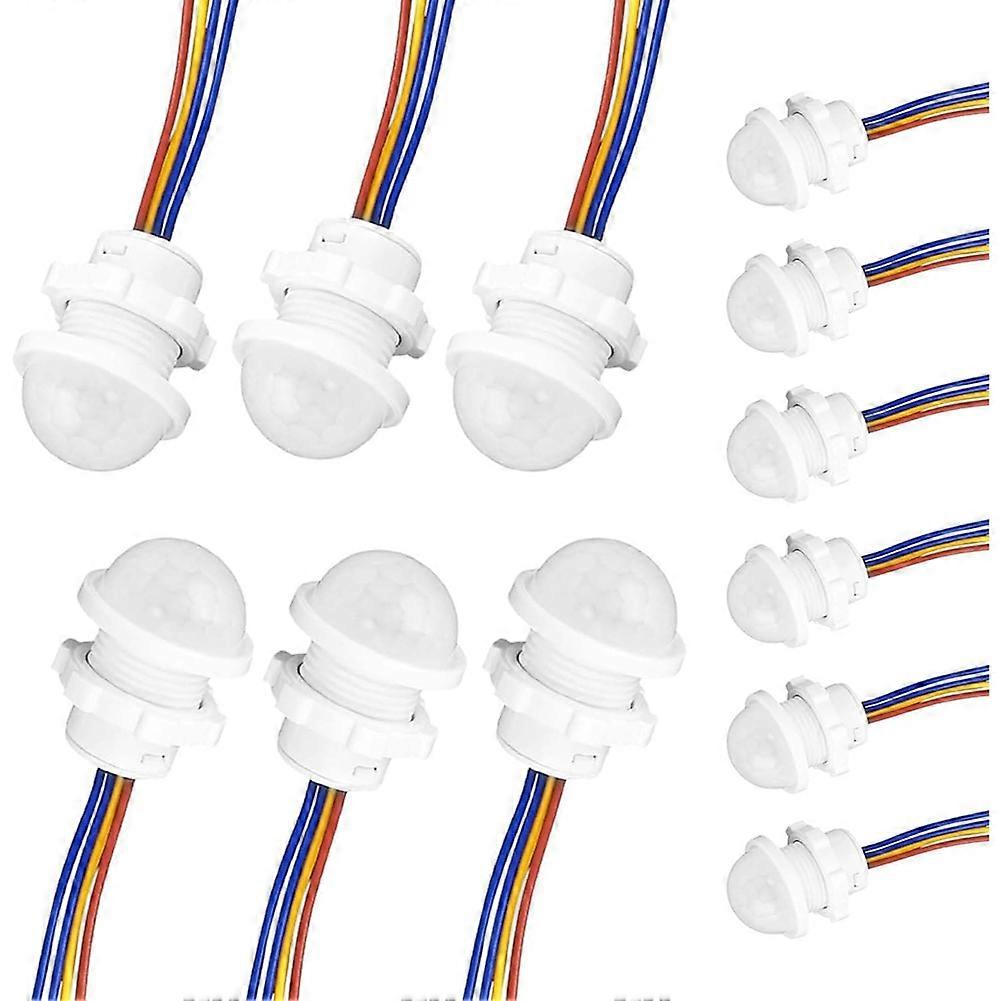 12 Pack Motion Sensor Switch 85-265V 40W PIR Wall & Ceiling Mount with 30s Auto-Off Night Mode