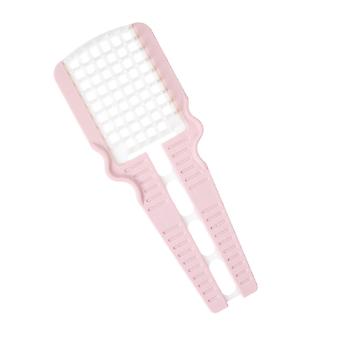 Foldable Wide Tooth Hair Comb with Silicone Scalp Massager for Root Lifting and Curly Hair Detangling