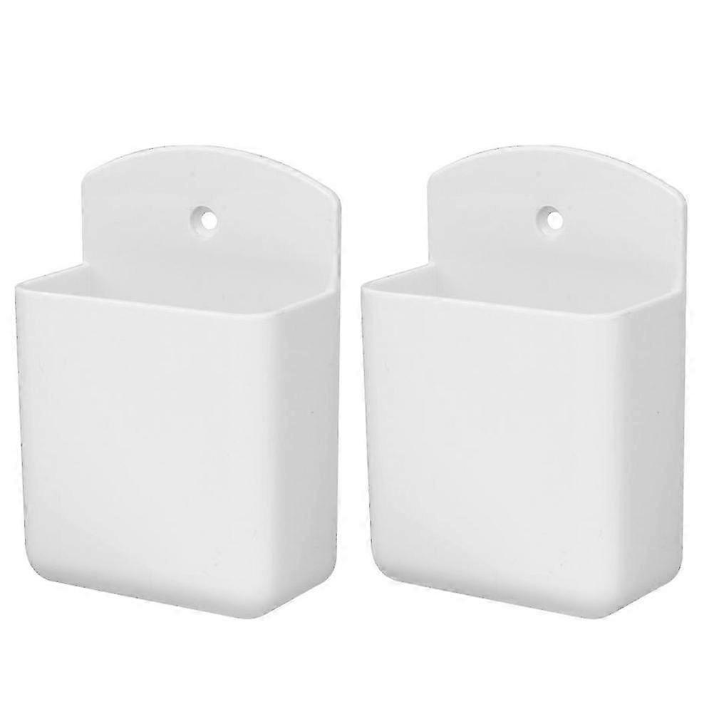 2Pcs Practical Wall mounted Remote Controller Organizer Multi use Storage Box