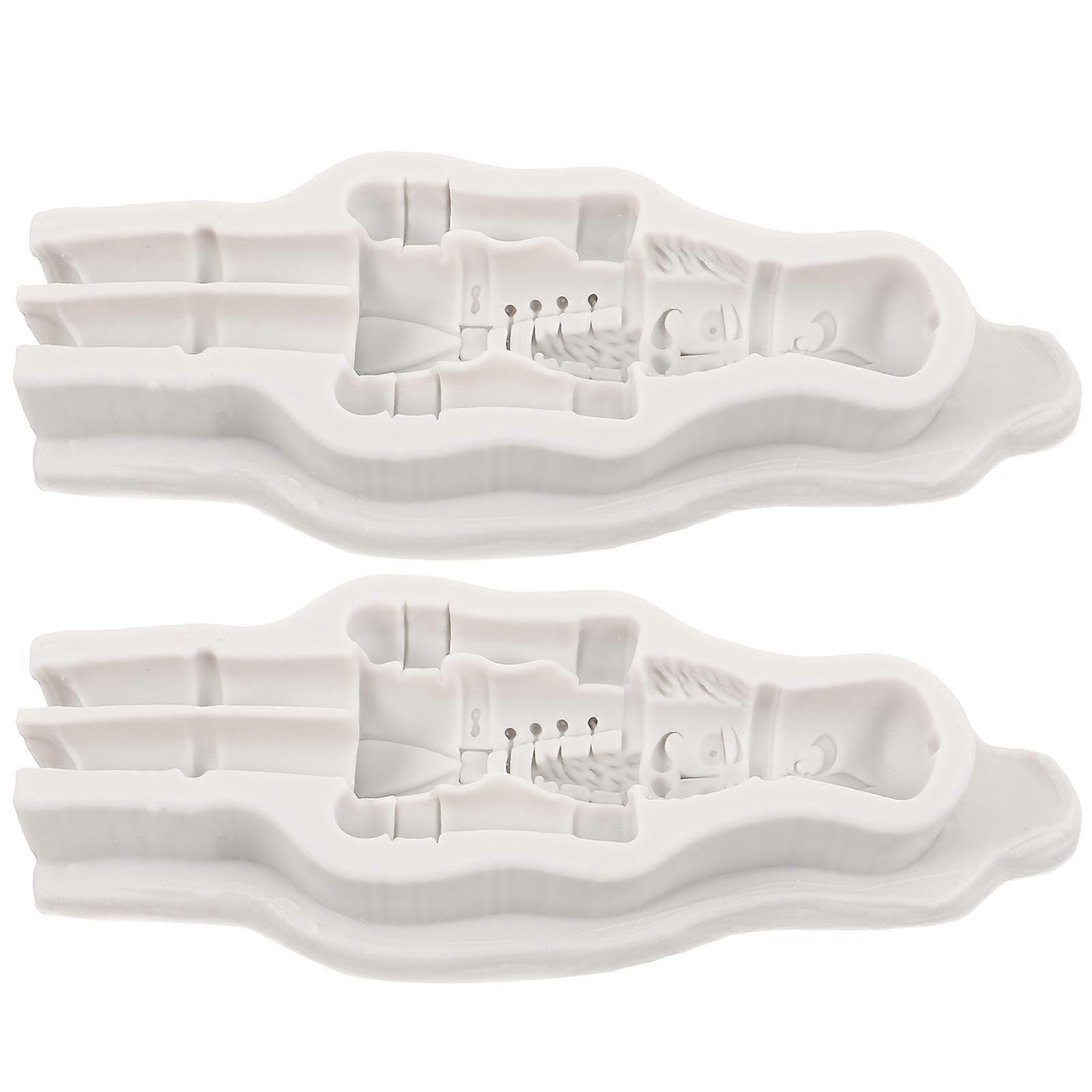 2Pcs Christmas Nutcracker Soldier Mold Nutcracker Soldier Shape Craft Mold for Nutcracker Soldier