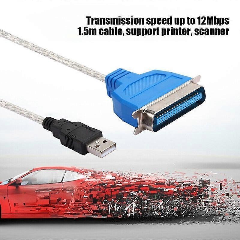 Interface Parallel Printer To Adapter USB to 1284 Port USB Cable Standard Cn36