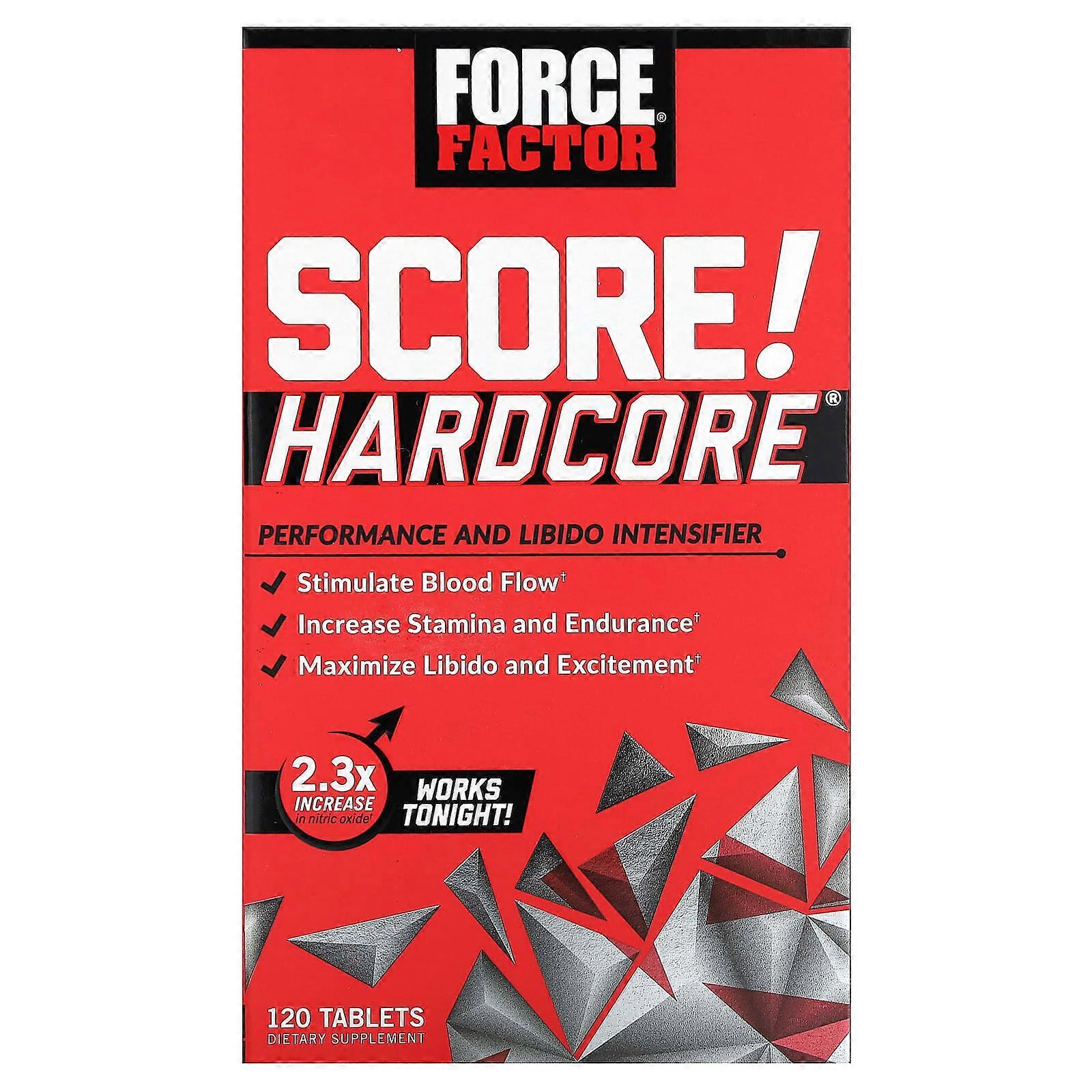 Force Factor, SCORE! Hardcore, Performance and Libido Intensifier, 120 Tablets