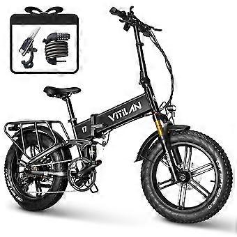 Vitilan i7 pro 3.0 black Electric Bike  20 Fat Tyre E-bike 48V 20AH Samsung Battery IPX6 Off-Road
