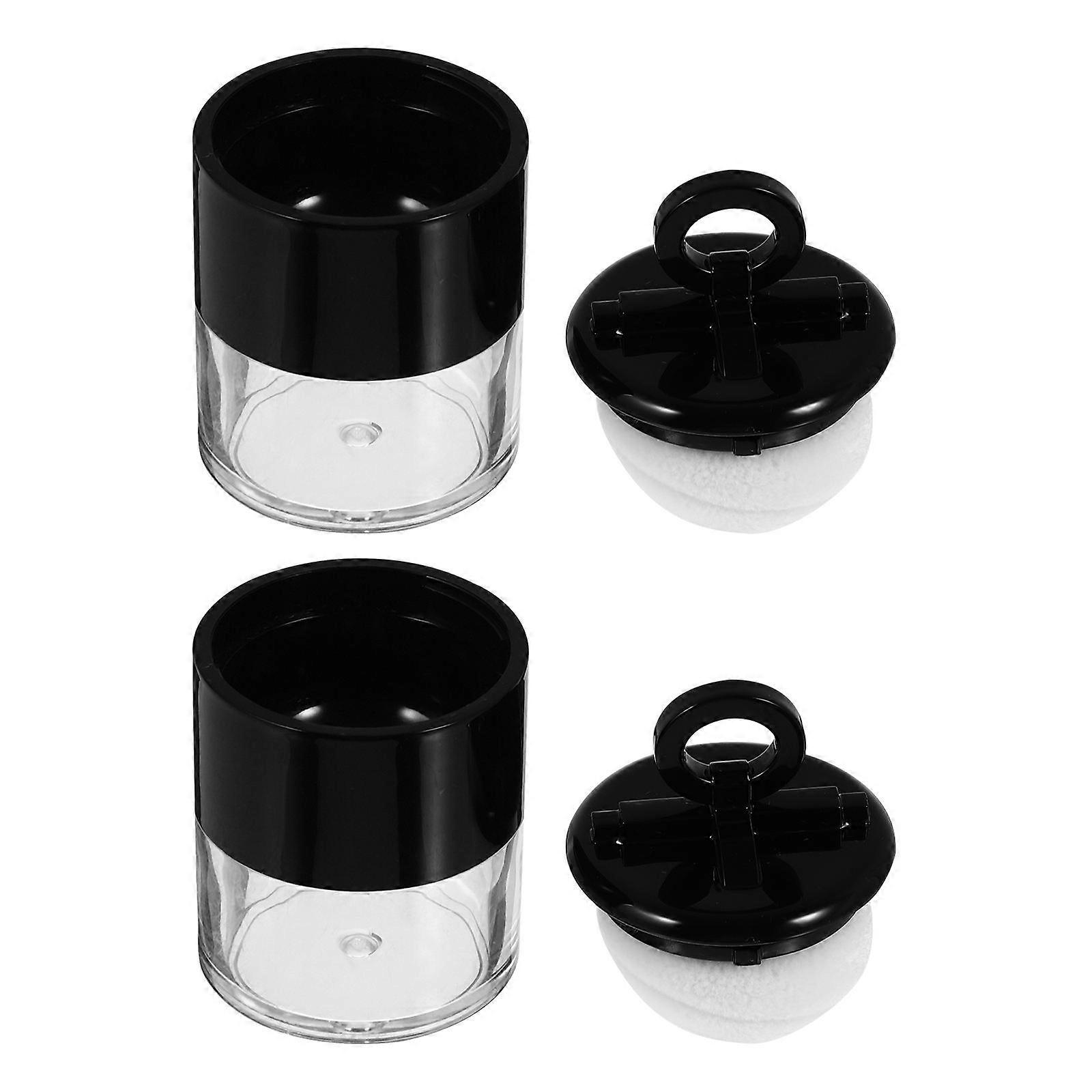Refillable Powder Box Case for Storage Use 2Pcs Compact Set