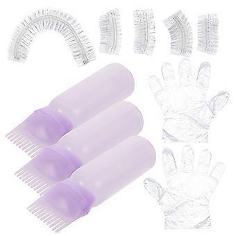 Kit de Descoloração Capilar, Ferramenta para Tintura de Cabelo para Uso em Salão, 1 Conjunto, Kit de Plástico Roxo