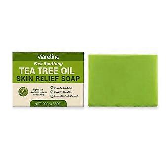1-3pcs Tea Tree Soap, Soap Bar with Tea Tree Oil, Natural Soaps for Body Skin Cleaning,Gentle Exfoliating Bar Soap jks