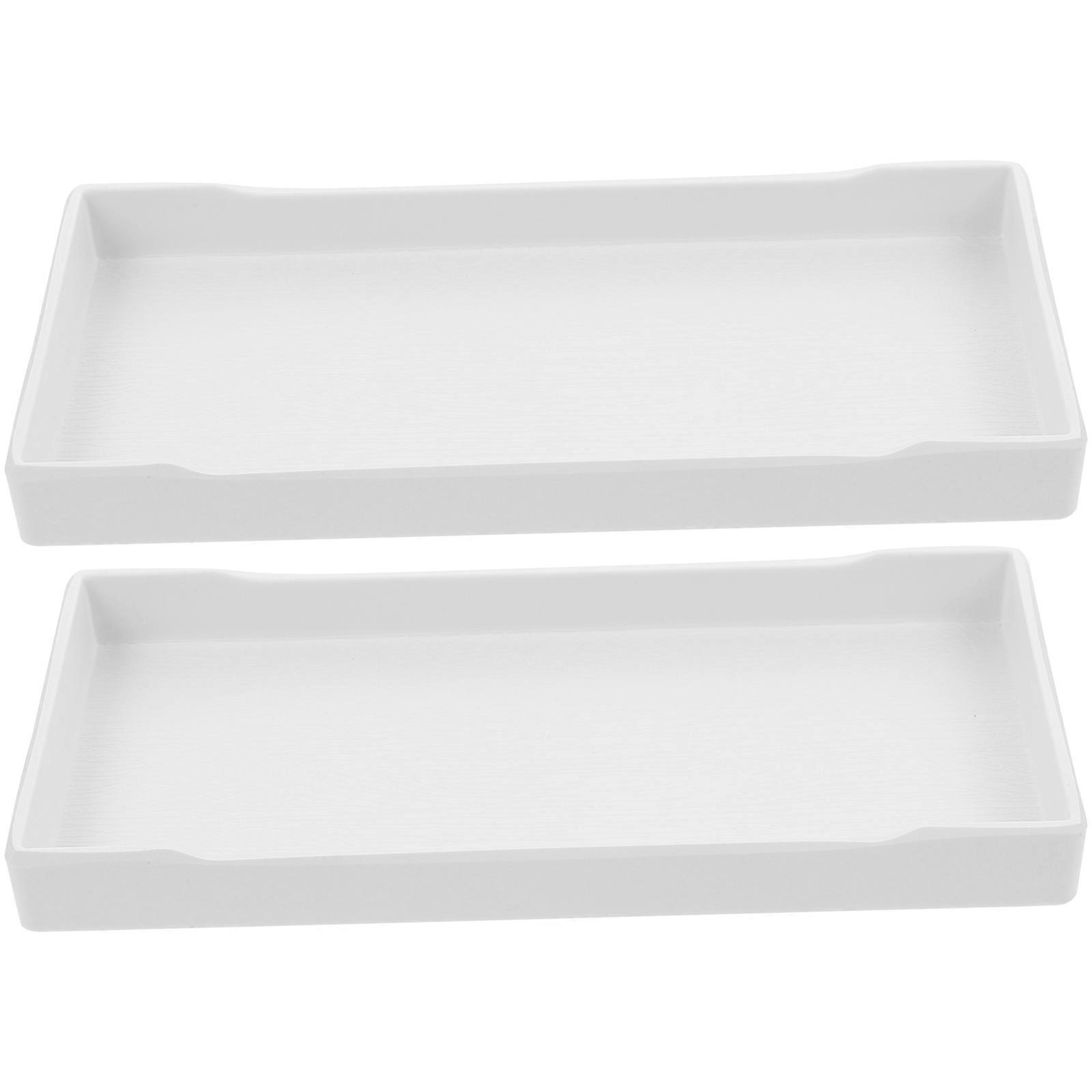 White Fruit Tray for Serving with 2Pcs Snack Trays