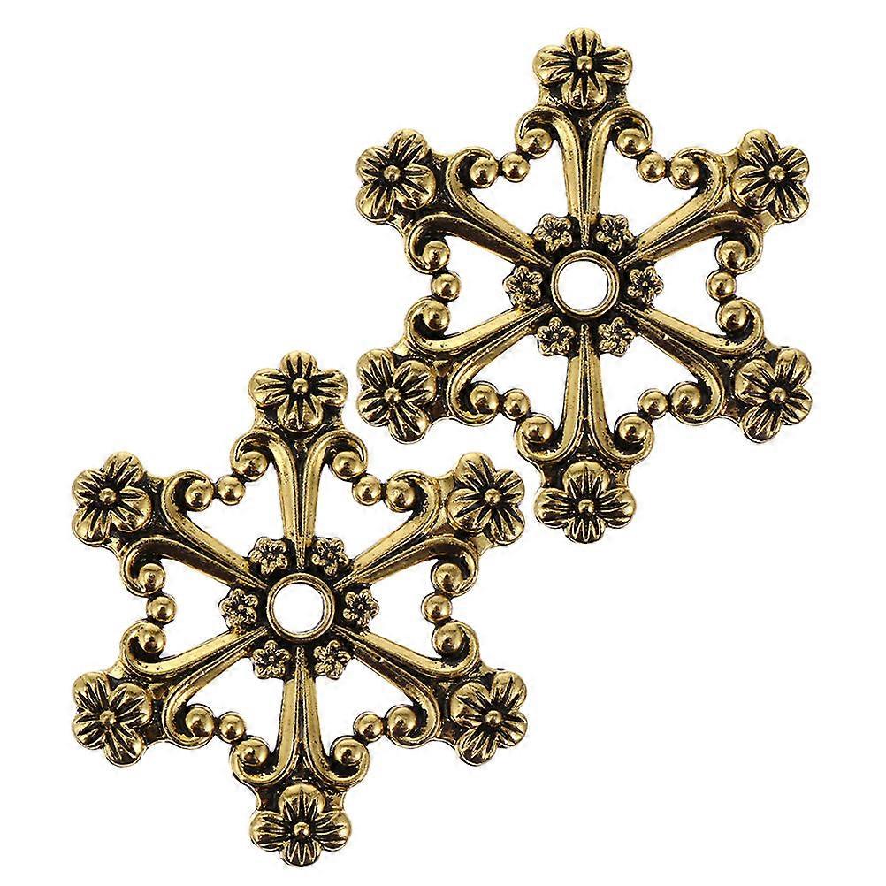 Embroidery Threads Organiser 2Pcs For Cross-stitch Enthusiasts Golden Compact Shape With Thread Organization Function
