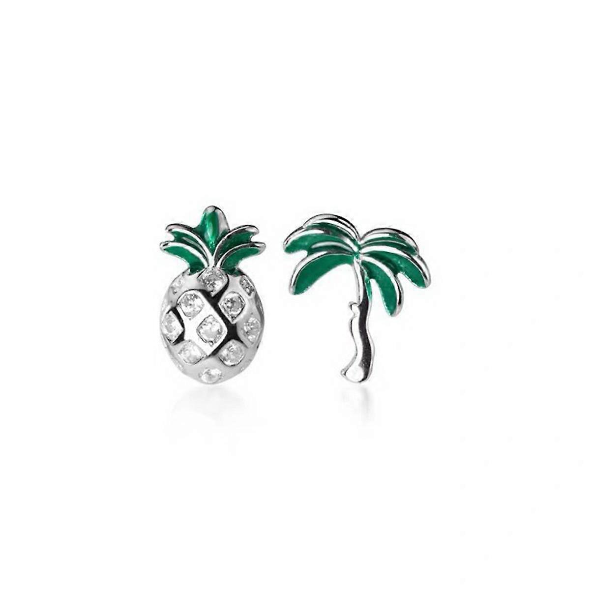 Silver Irregular Pineapple Coconut Tree Eardrop for Decoration