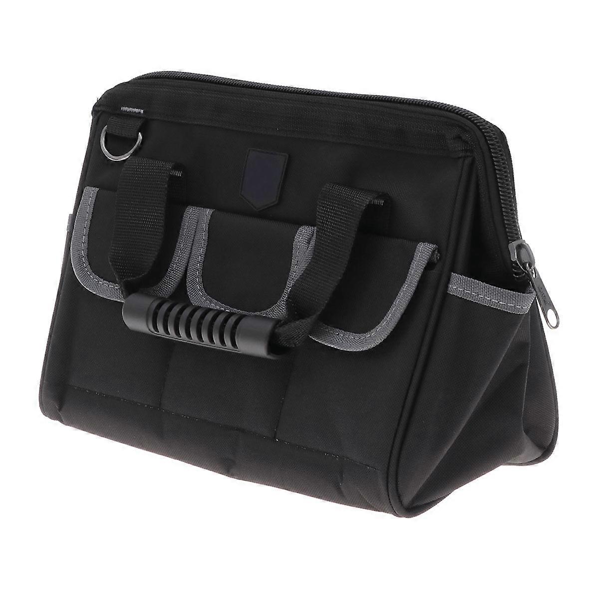 Multi-Function Tool Pouch Electrician Tool Kit Maintenance Canvas Bag Black Rectangular For Installation