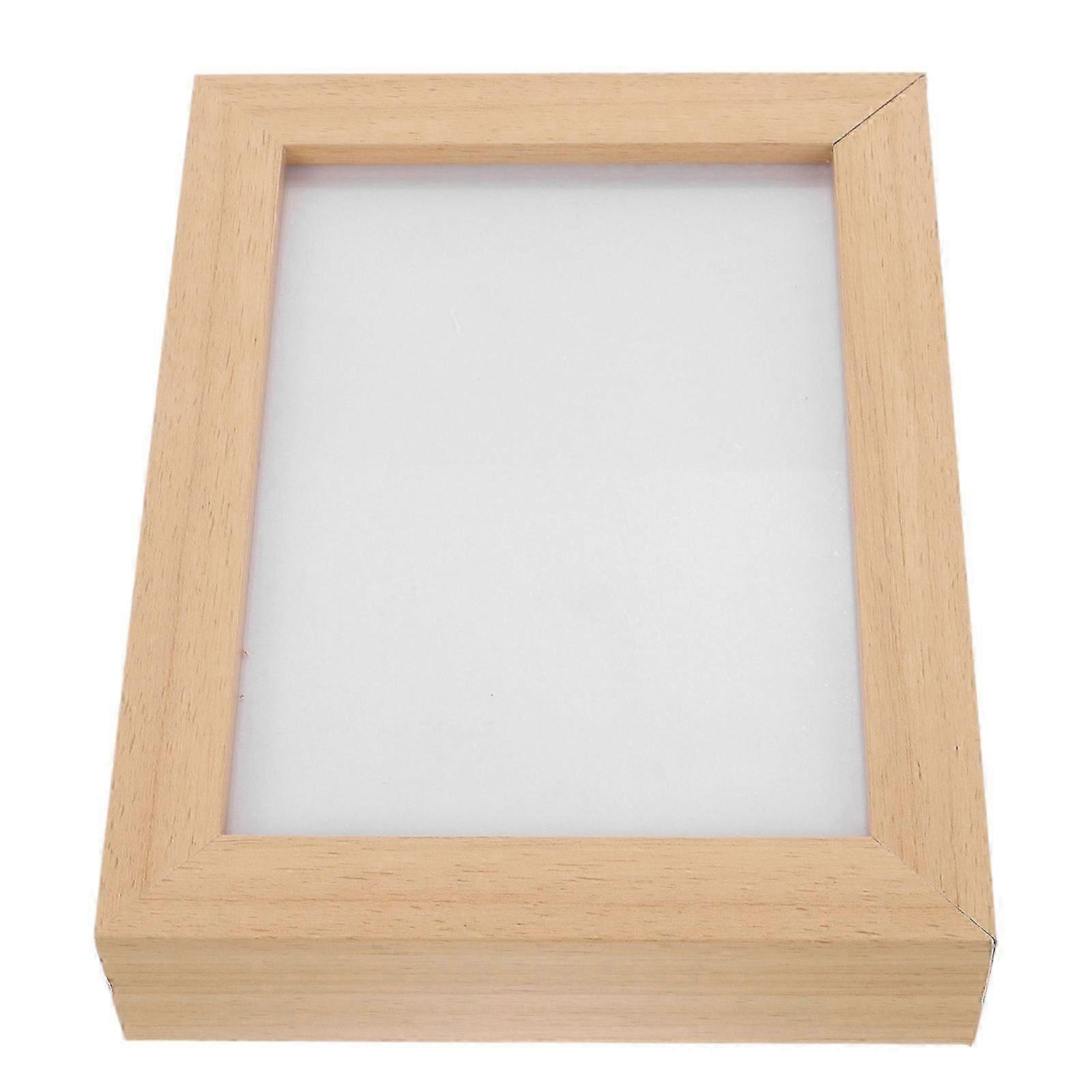 Rotating Picture Frame for Artwork Showcase Wood Frames Space Saving Photo Frames Simple Replacement Frames