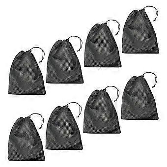 8pcs Mesh Bags Drawstring Bags Multi-purpose Storage Nets-bags Net Laundry Bags