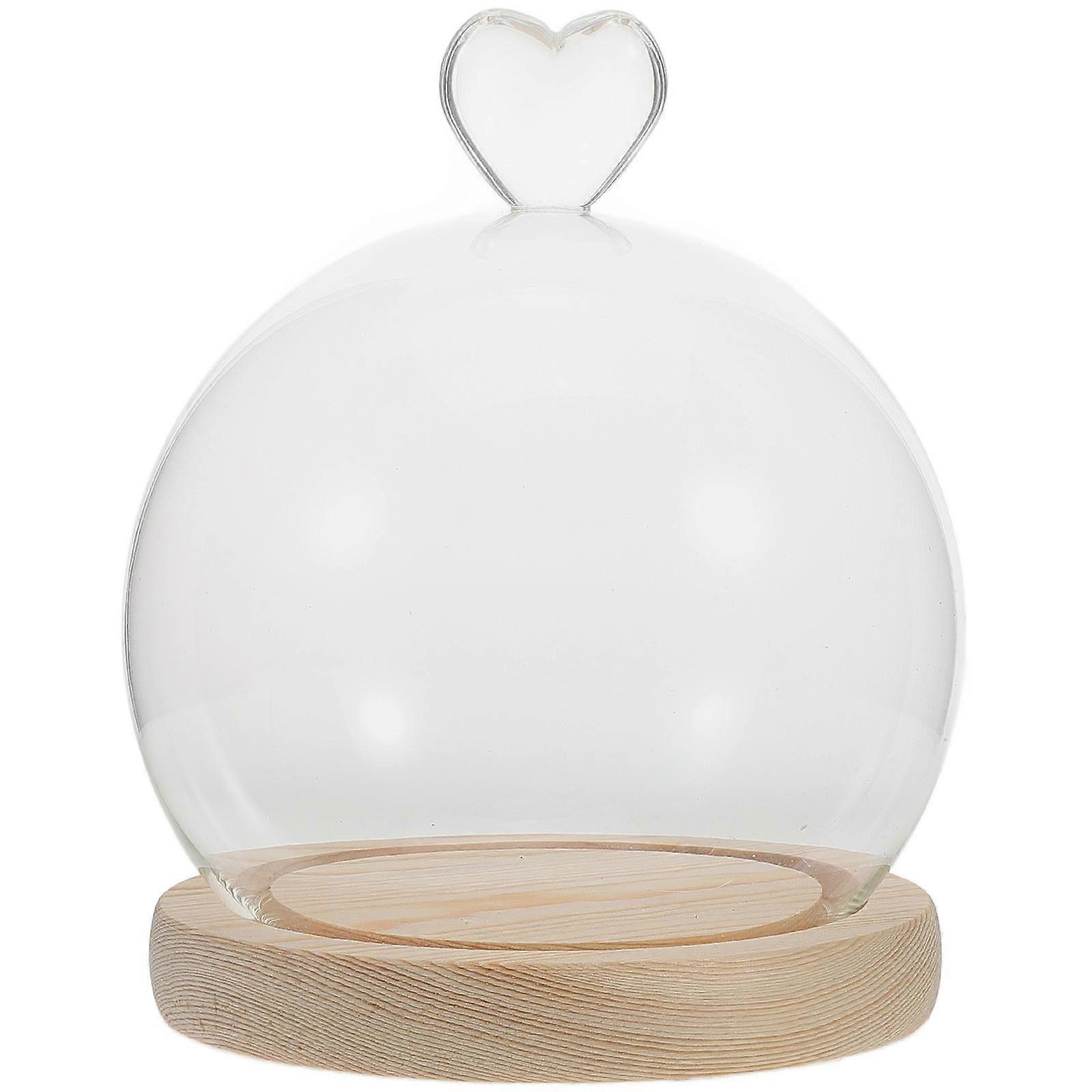 Cúpula de vidro para decoração, com base resistente (1 conjunto).