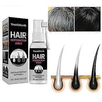 Serum gegen graues Haar, Anti-Haarausfall-Haarwuchsspray, Anti-Weißhaar-Spray, Weißhaar-Reparaturspray, Schwarzes Haarserum, Neuheit S04