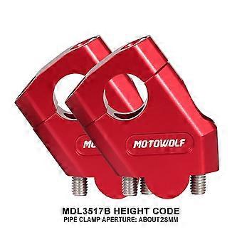 Motorrad Lenker Riser Lenkerhalterung Griffklemme Universal 28mm 22mm Schwarz Silber Rot