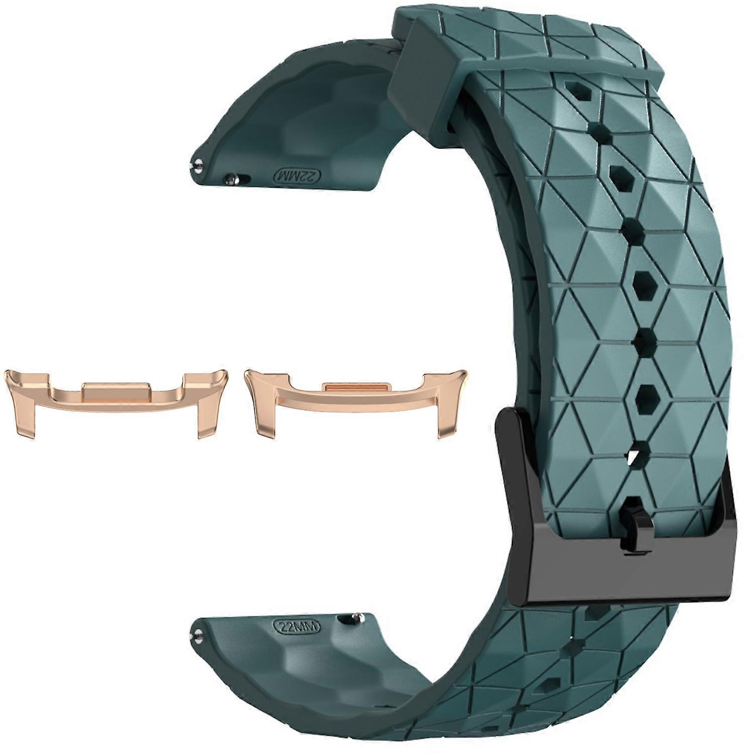 For Samsung Galaxy Watch 8 / 8 Classic / Ultra 2 Silicone Football Design Replacement Arm Band Turquoise