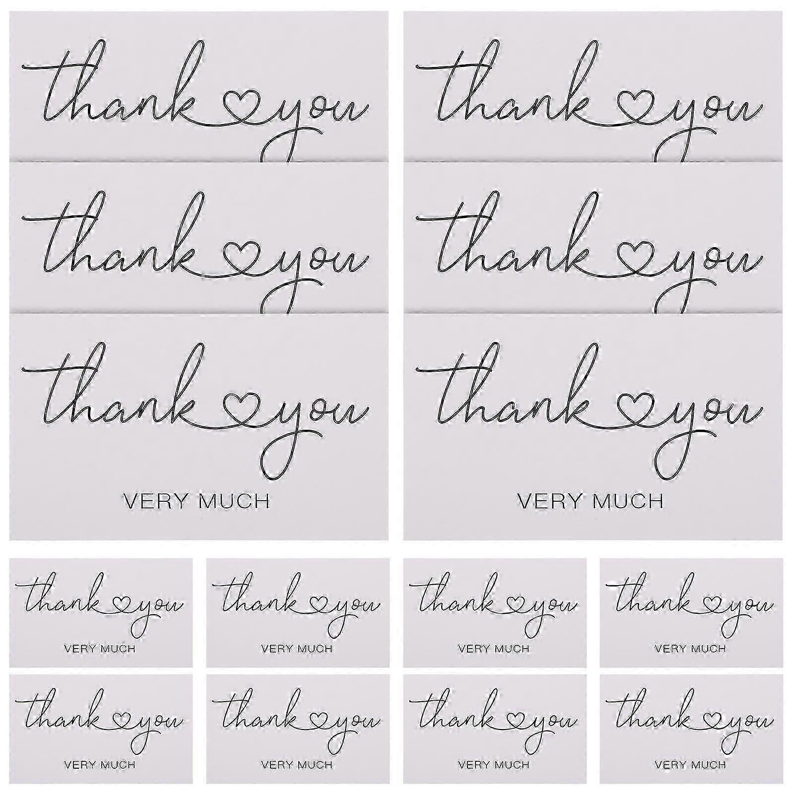 Elegant Multi-Function Thank You Cards, 450Pcs, White