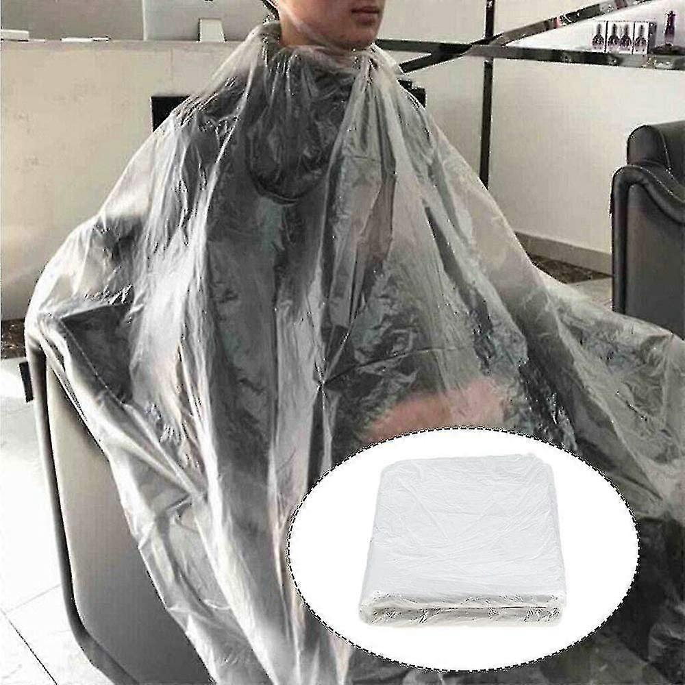 100 Pack Jetable Imperméable Barber Capes Transparent