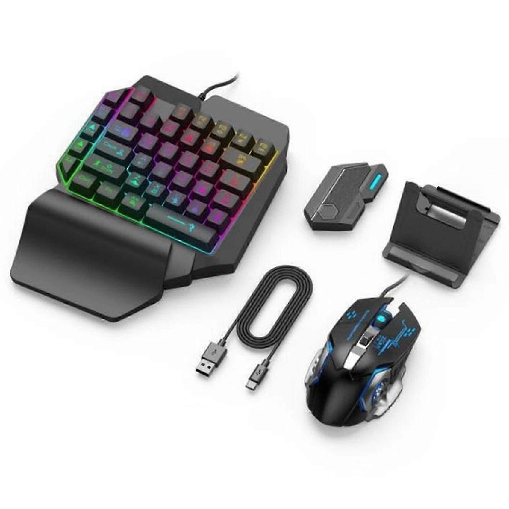 Gamepad Mobile compatible with PUBG Controller Gaming Keyboard Mouse Converter Bluetooth compatible with IOS Android Game A
