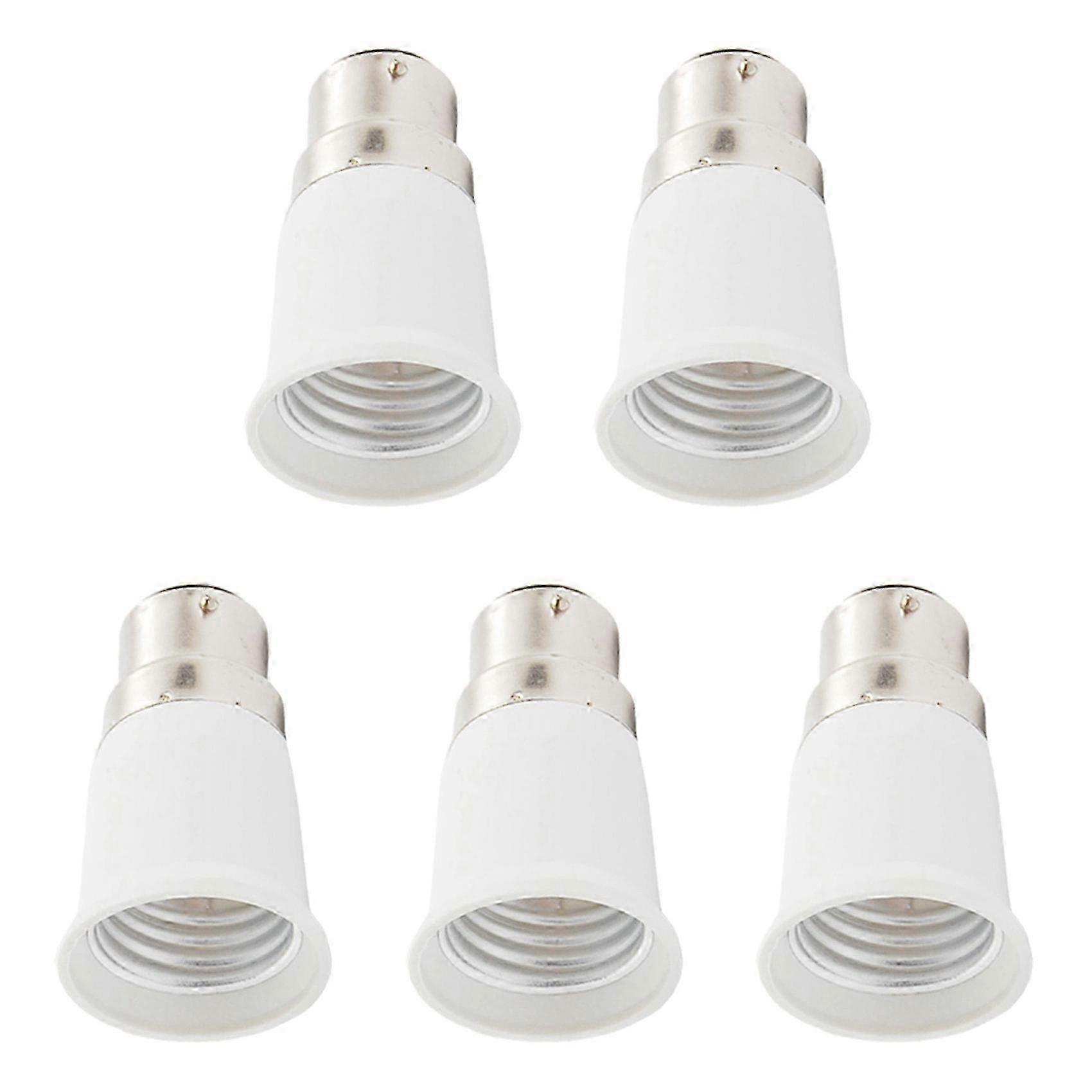 5X B22 to E27 Light Lamp Bulb Socket Adapter Convertor